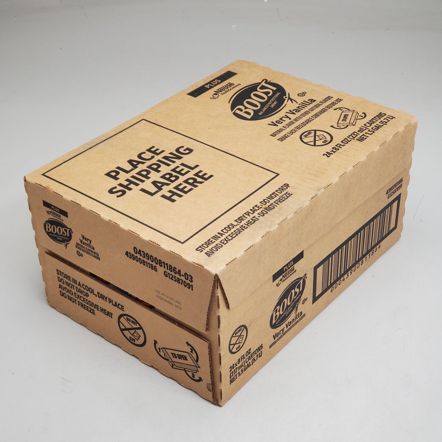 ZA@ NESTLE (24 Pack) Boost Plus Balanced Nutritional Drink 8 fl oz Very Vanilla G12587091 BB 02/26 E