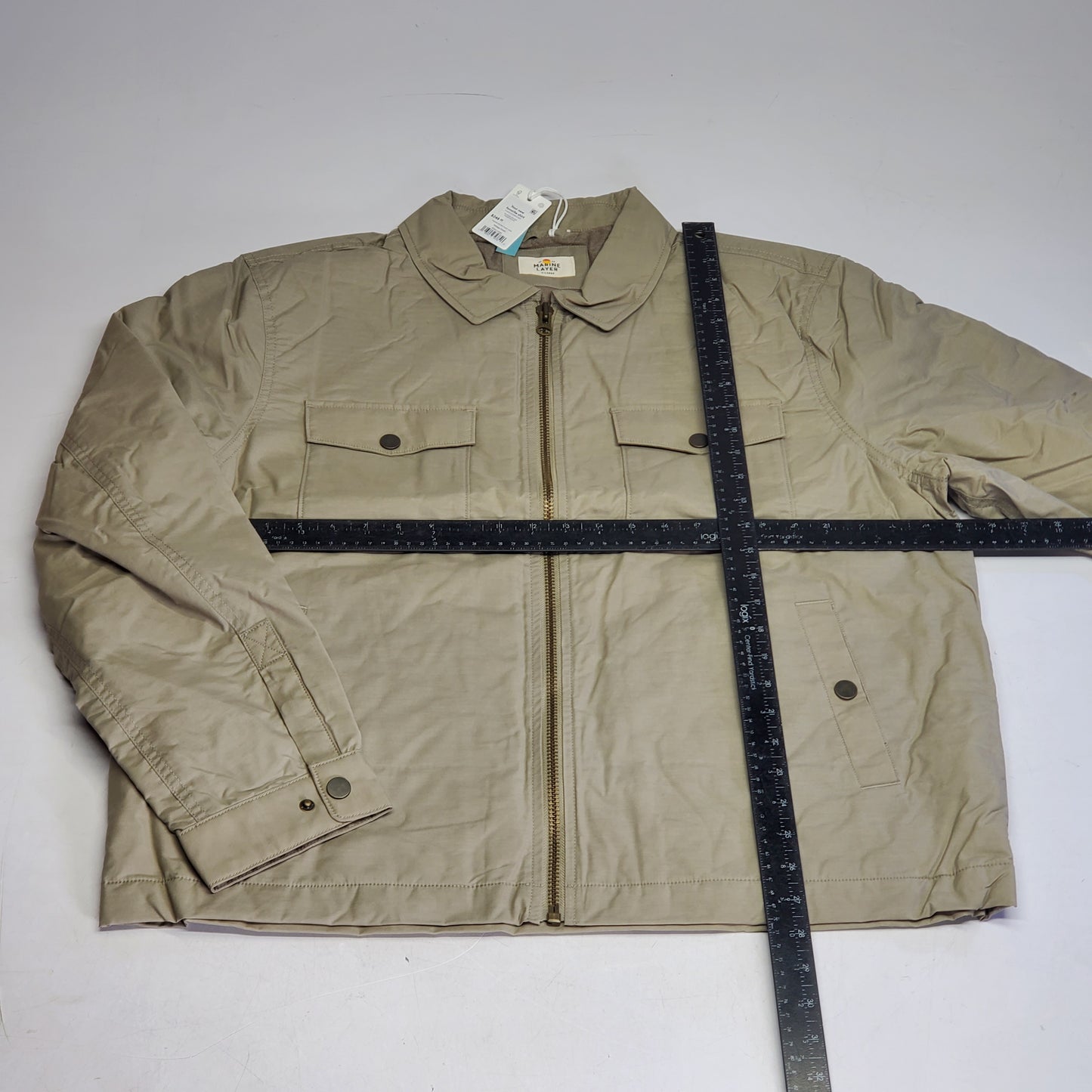 MARINE LAYER Reynolds Dry Wax Trucker Jacket Men's SZ XL Vintage Khaki