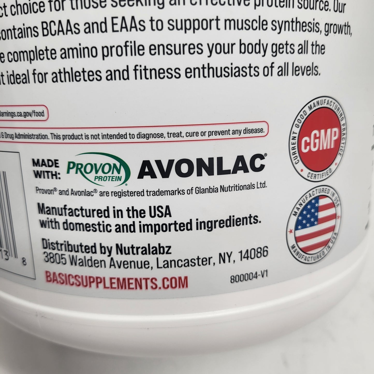BASIC Basic Whey Protein Blend Muscle Building Boston Donut 5lbs BB 12/27