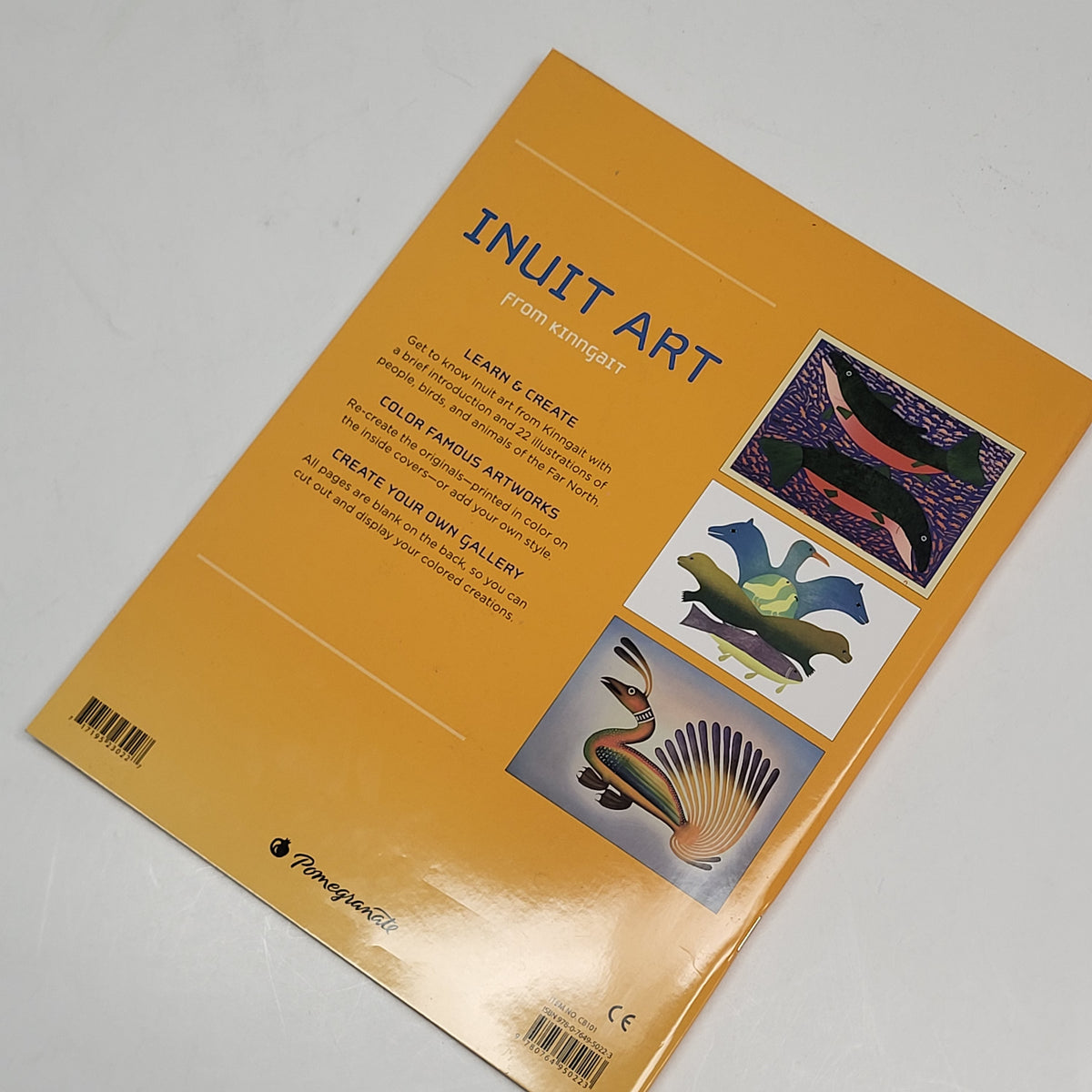 ZA@ POMEGRANATE Intuit Art From Kinngait Coloring Book Soft Cover Book Yellow