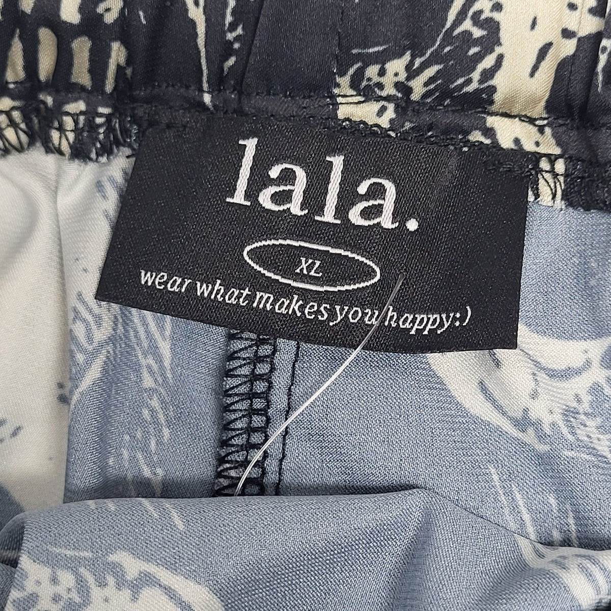 DRESSED IN LALA Bad to the Bone Lace Edge Satin Bloomer Shorts XL Black