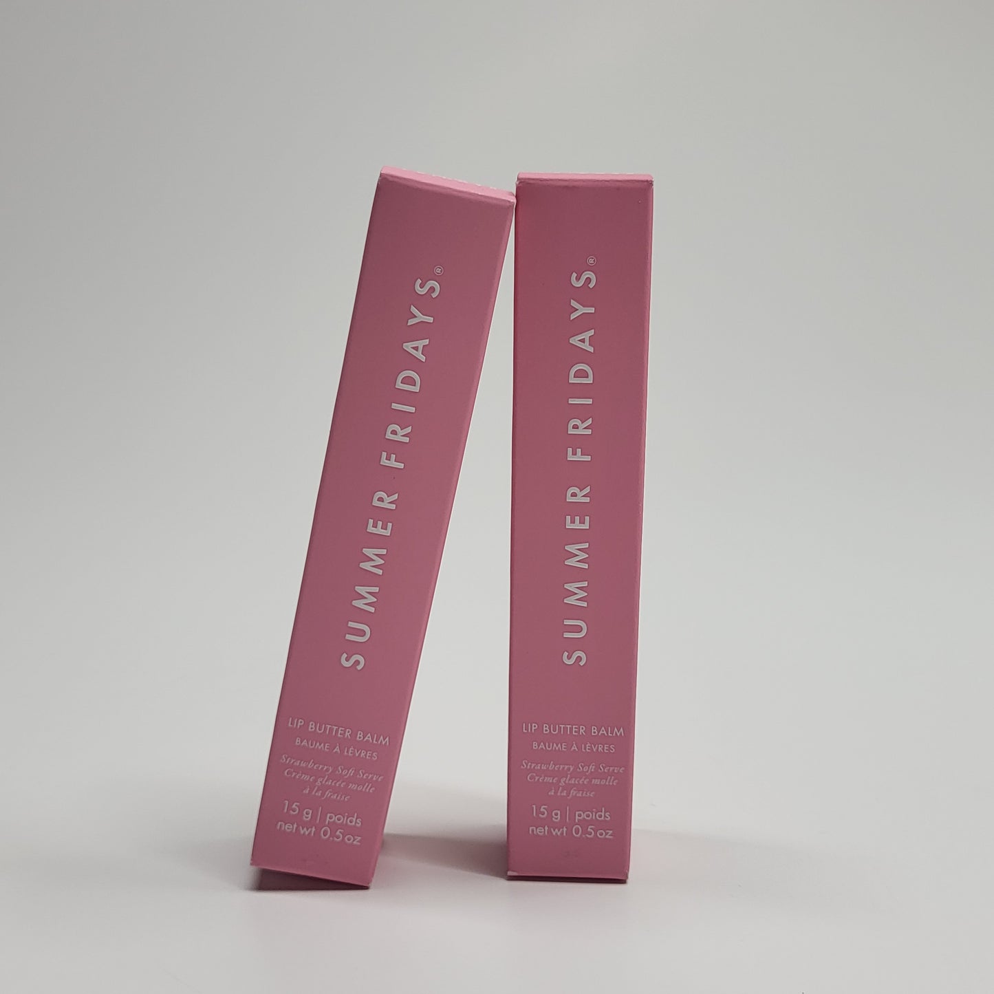 SUMMER FRIDAYS (2 PACK) Lip Butter Balm Strawberry Soft Serve  0.5 oz