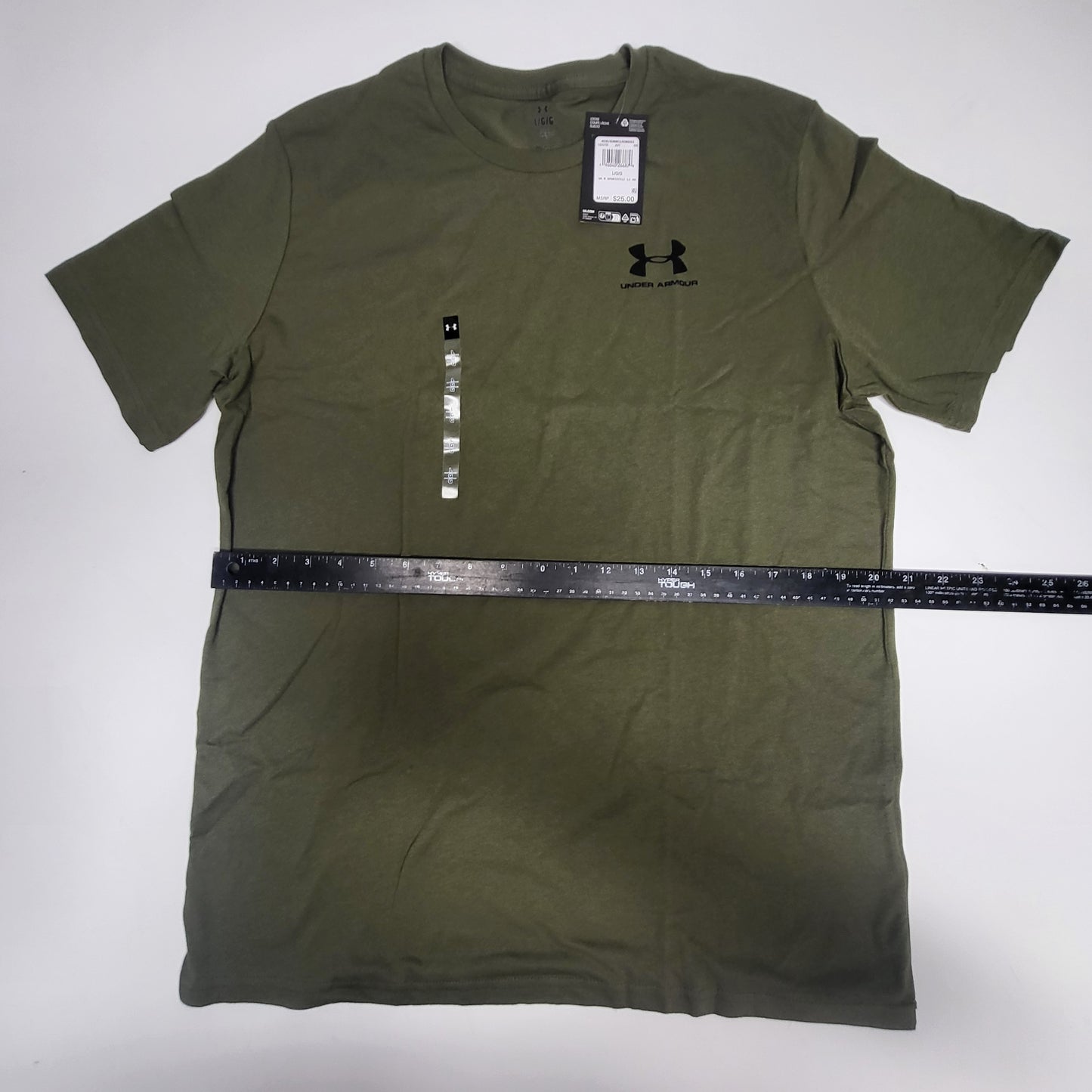 UNDER ARMOUR (2 PACK) Mens Sportstyle Loose Cotton Polyester T-shirt L Green