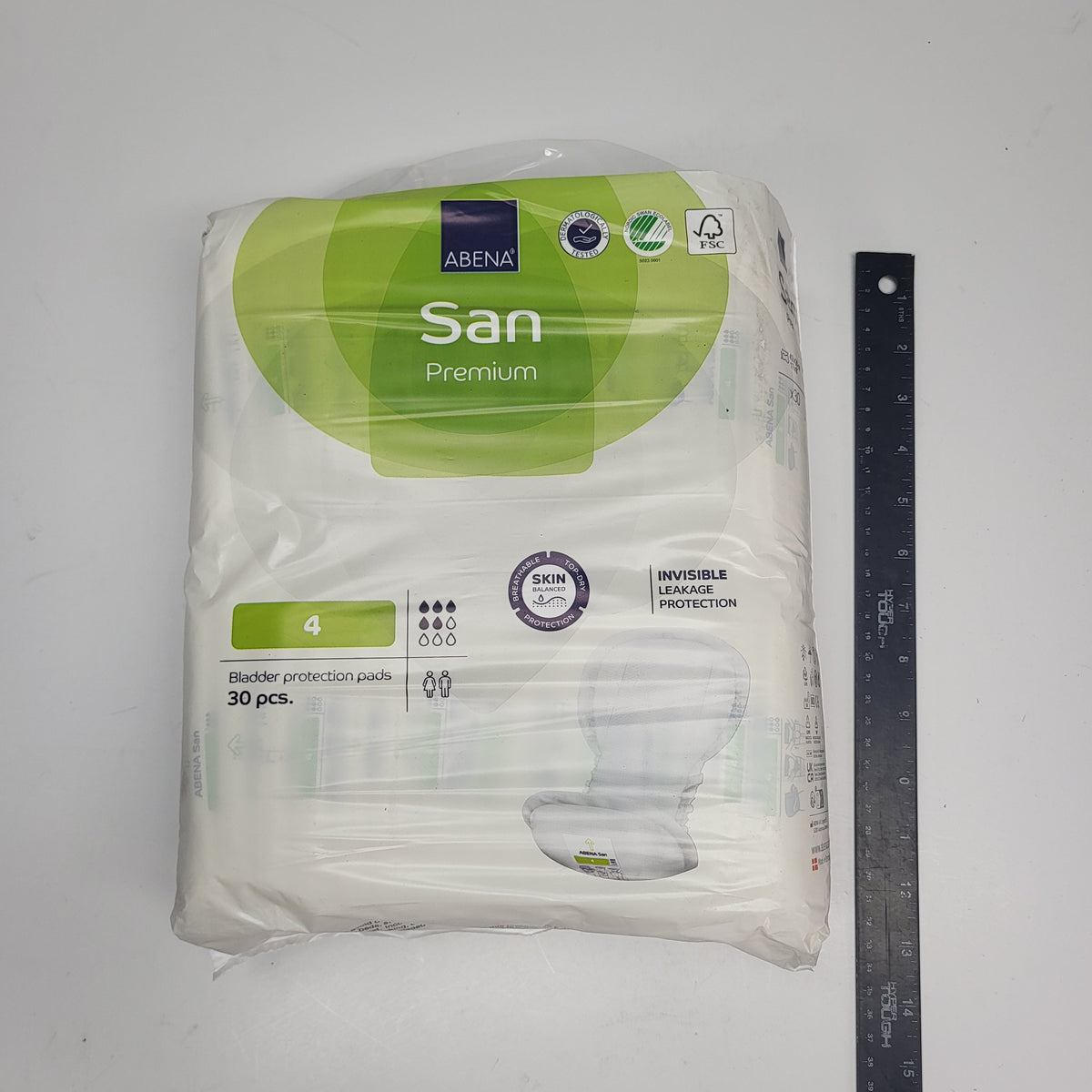 ZA@ ABENA (3 PACK) San Premium Bladder Protection Pads Level 4 30 each BB 09/30 (AS-IS)