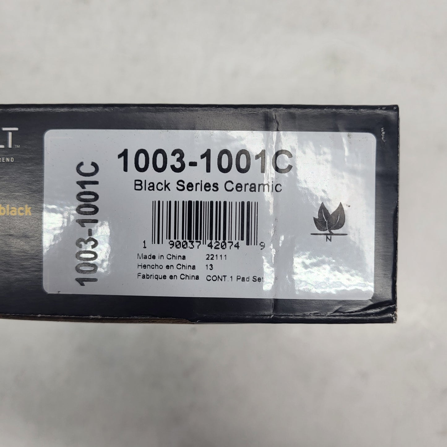 QUALITY-BUILT Ceramic Disc Brake Pad Set Black Front 1003-1001C