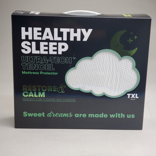 HEALTHY SLEEP Ultra-Tech Tencel Mattress Protector Twin XL White 10-TNCL-03/3X-ULTRATENCL (Copy)