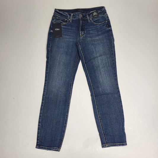 SILVER JEANS CO Suki Curvy Fit Mid Rise Skinny Crop Sz 25 Orlando L43975SCV384