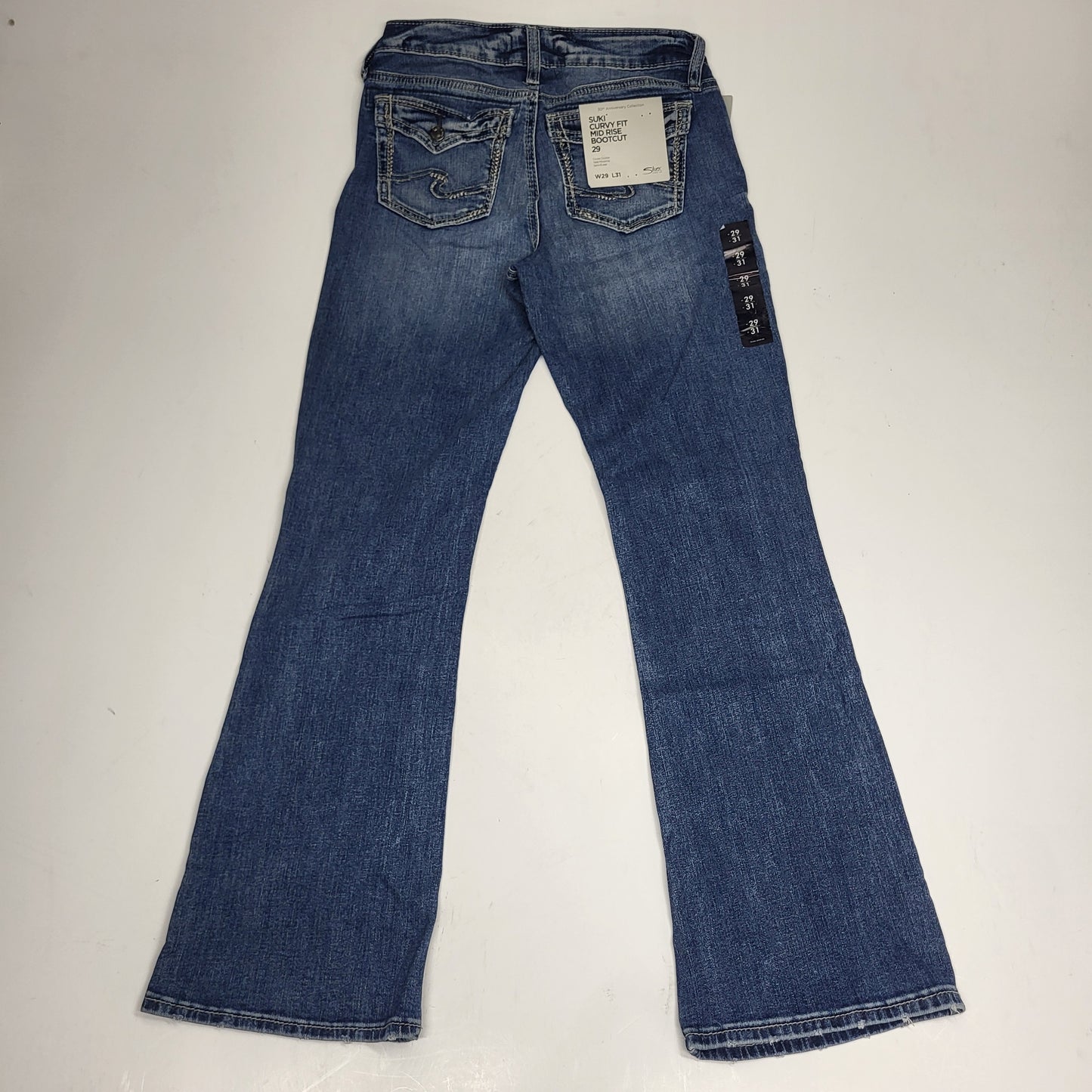 SILVER JEANS CO. Suki Curvy Fit Mid Rise 30th Anniversary Bootcut 29/31 Indigo