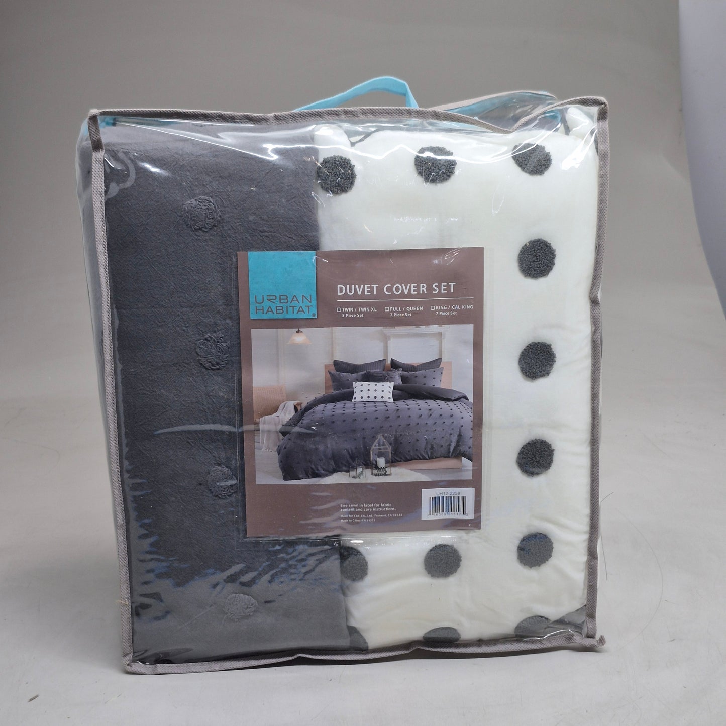 URBAN HABITAT Duvet Cover Set Twin XL Charcoal CS14-0051
