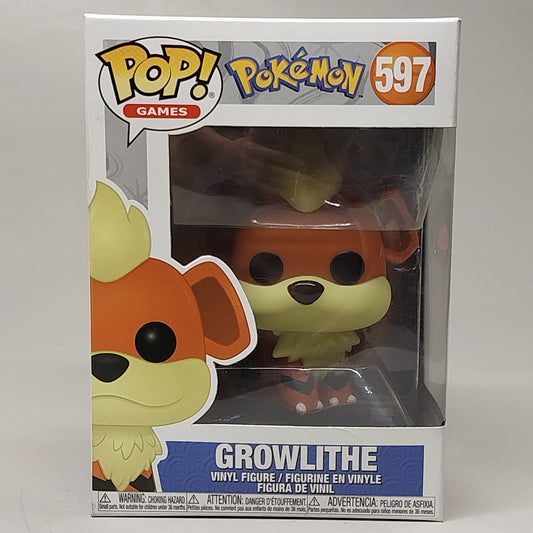 FUNKO Pop Games Pokemon 597 GROWLITHE Vinyl Figure (New)