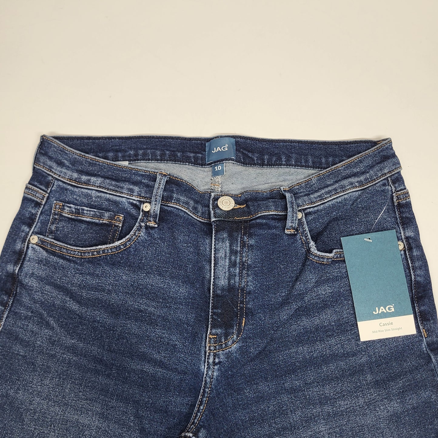 JAG Cassie Mid Rise Slim Straight Womens Sz 10/29 Chateu Blue J2940SAT385