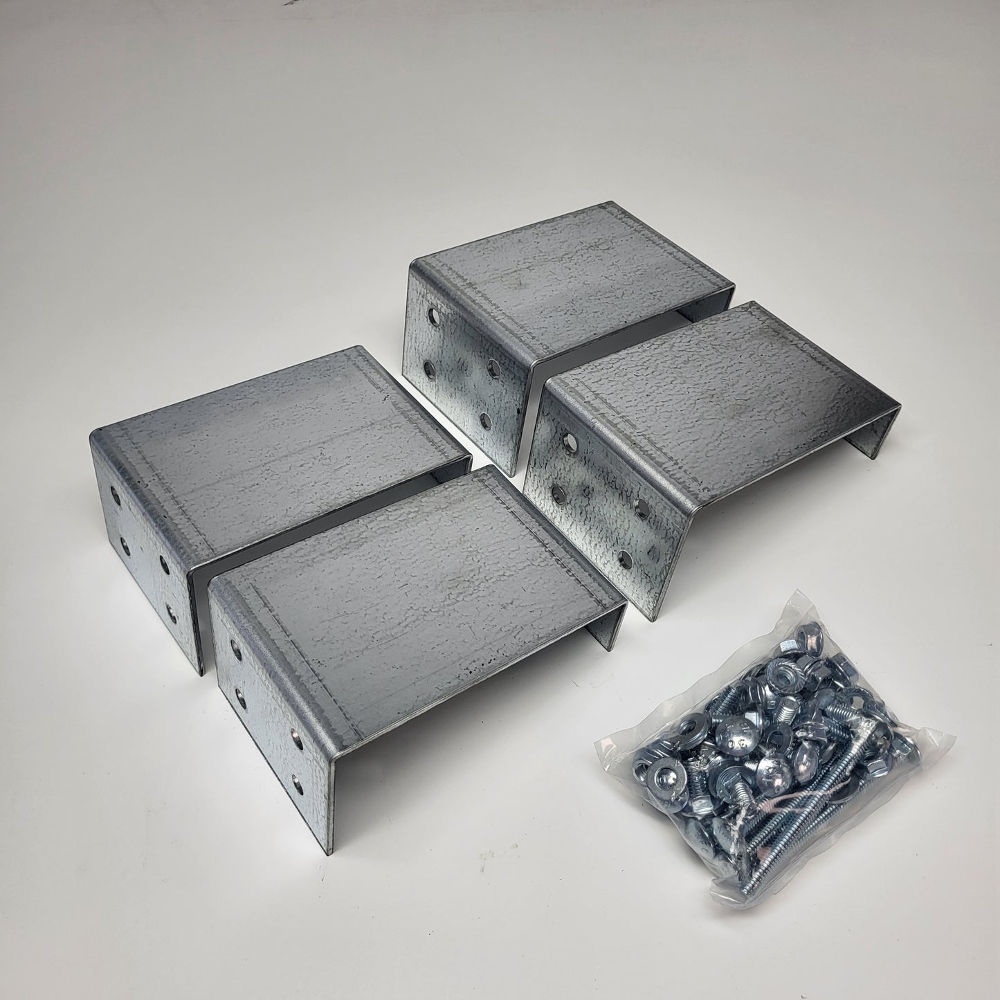 QUIK FENCE Folding Guard Pallet Rack Offset Bracket (set of 4)  6" Gray