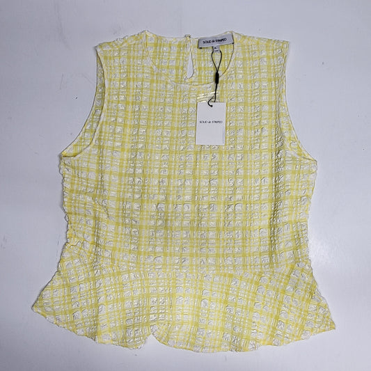 SOLID AND STRIPED Brinley Top Puckered  XL Plaid Citrina SU26R2395PPLCTN
