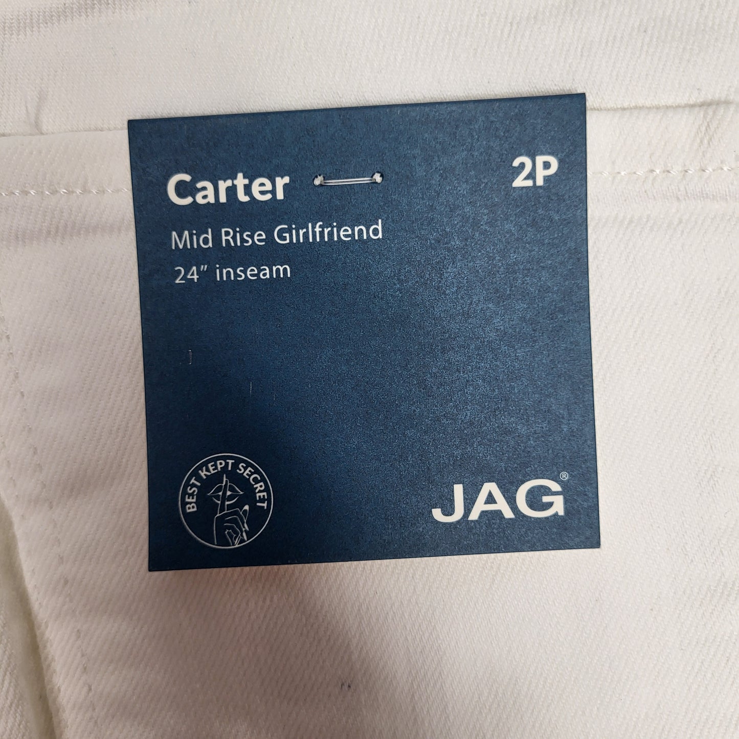 JAG Carter Mid Rise Girlfriend Pant Women's Sz 2P JP2967CBD618