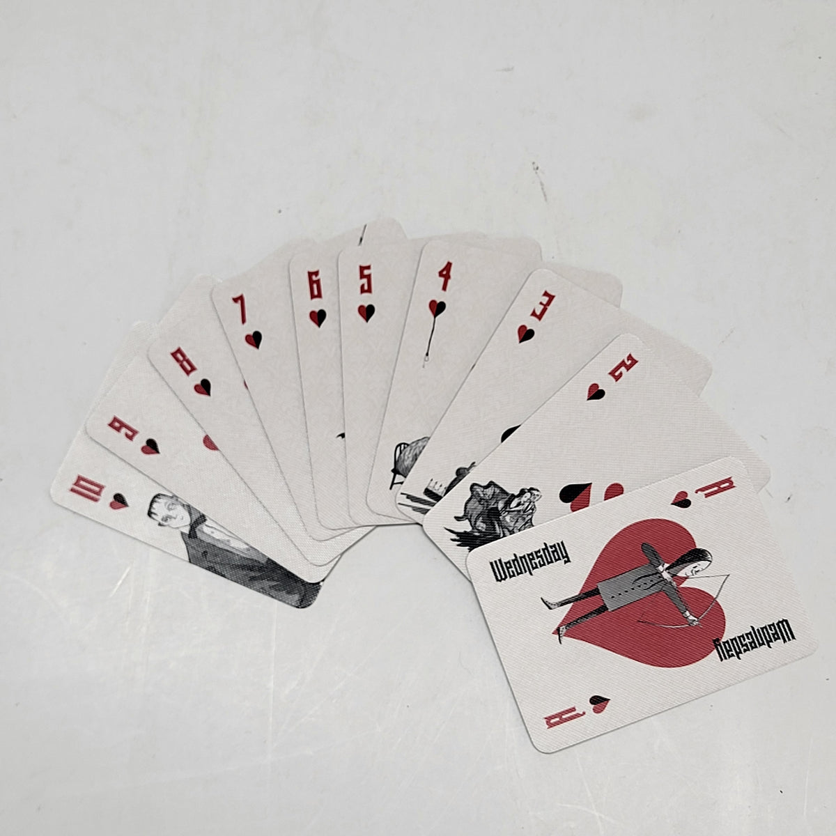 ZA@ POMEGRANATE The Addams Family Playing Cards Characters Designs Black