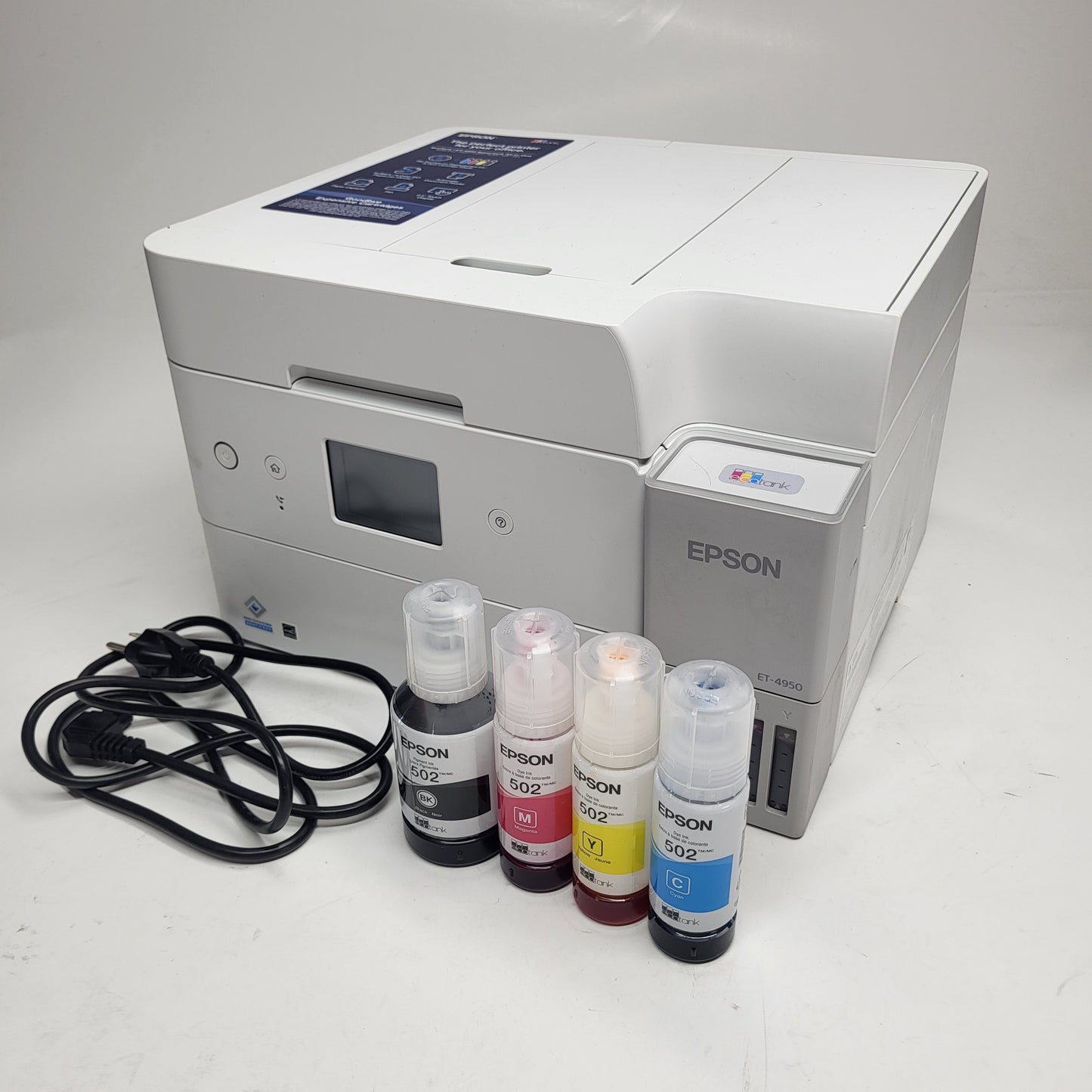 EPSON Ecotank Wireless All-in-one Color Supertank Printer White ET-4950