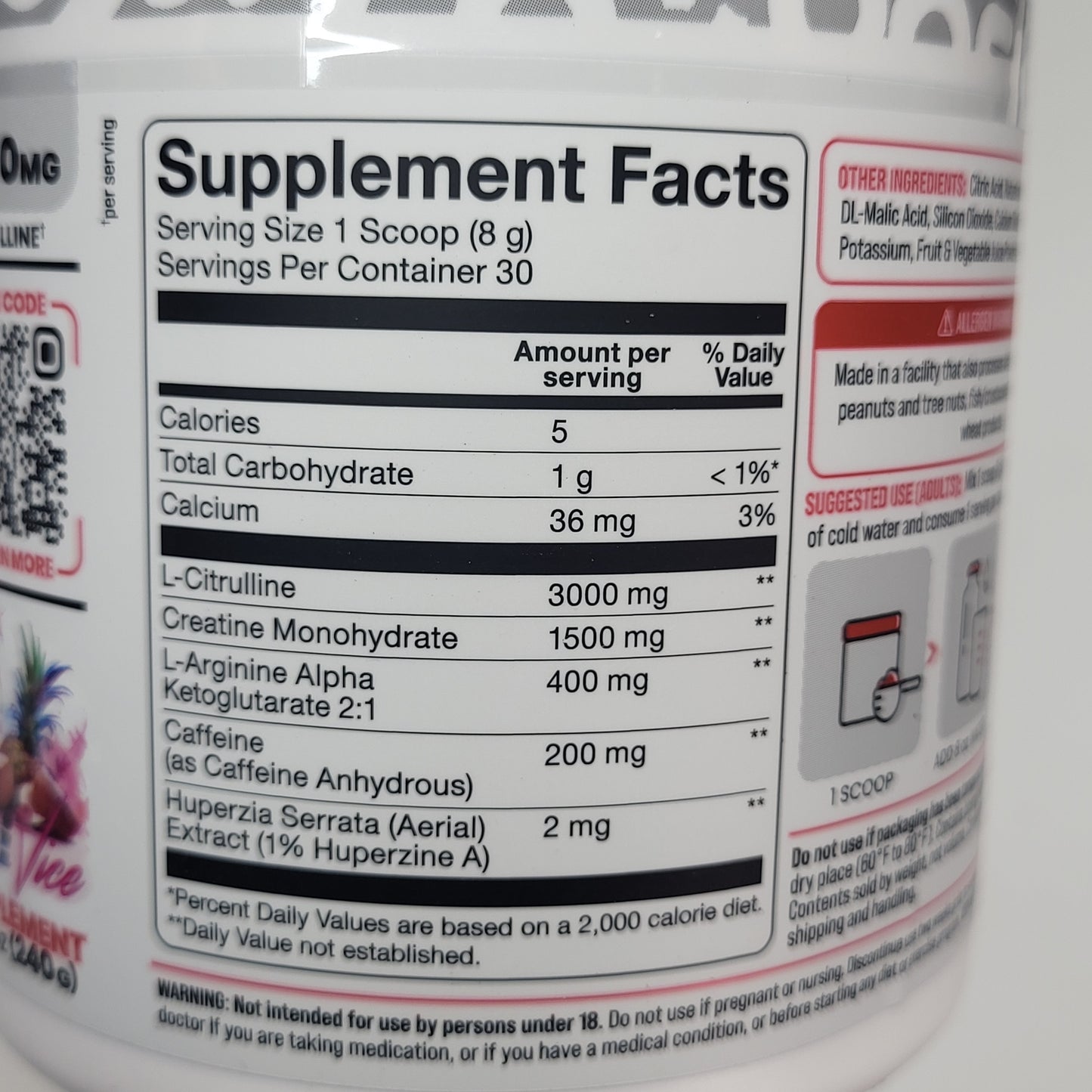 BASIC Creatine Monohydrate Increase Muscle Mass Miami Vice 8.5oz BB 01/27