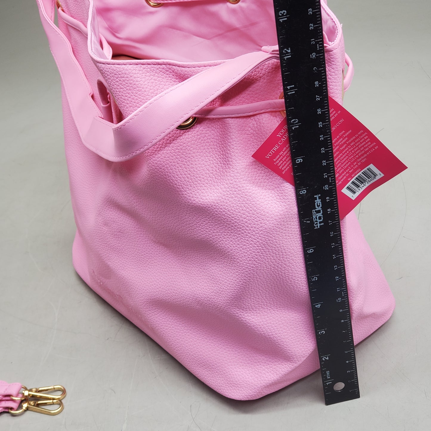 ZA@ JUICY COUTUR Large Tote Bag Pvc 12"x12" Pink A0134950 G