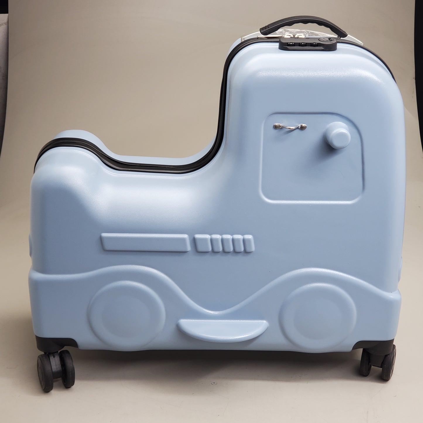 PEACNNG Children's Trolley Ride On Rolling Suitcase Luggage 22 in Light Blue G609-LU0193-BU00
