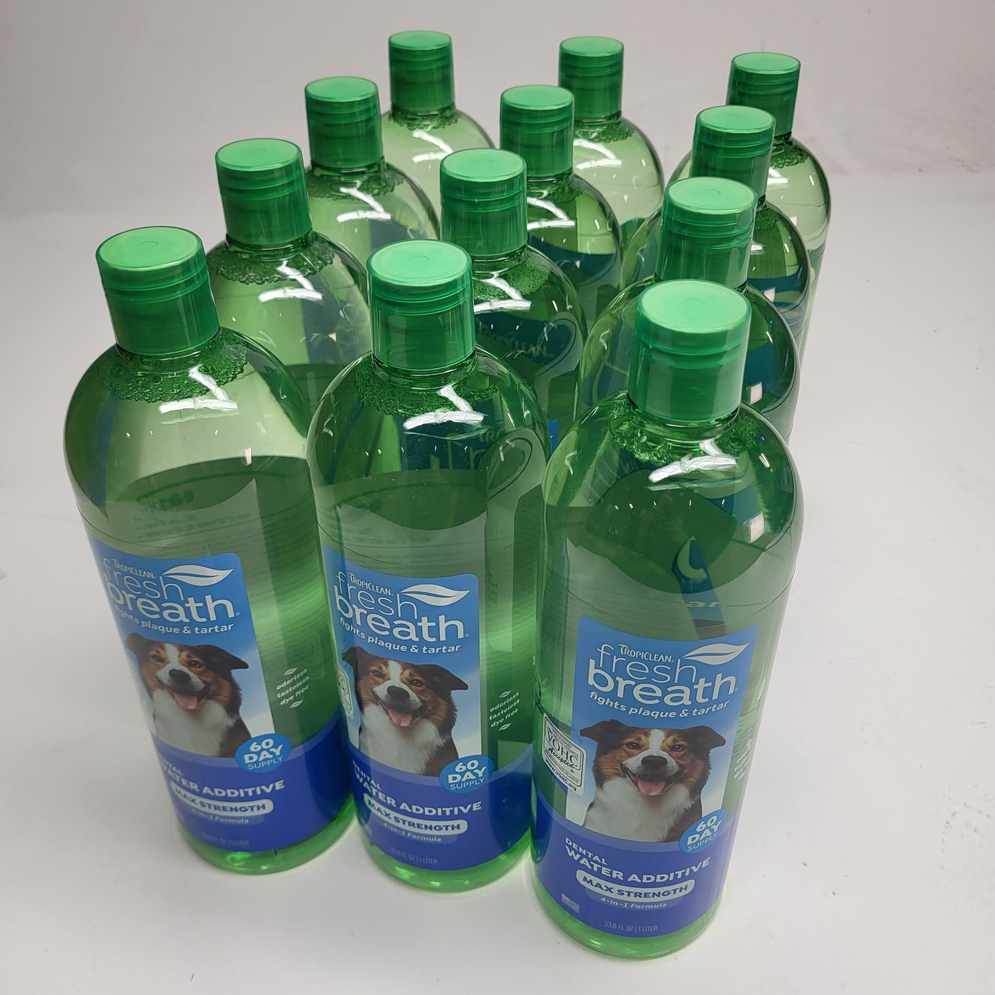 TROPICLEAN (12 PACK) Fresh Breath 4-In-1 Dental Water Additive 33.8 oz BB 04/29