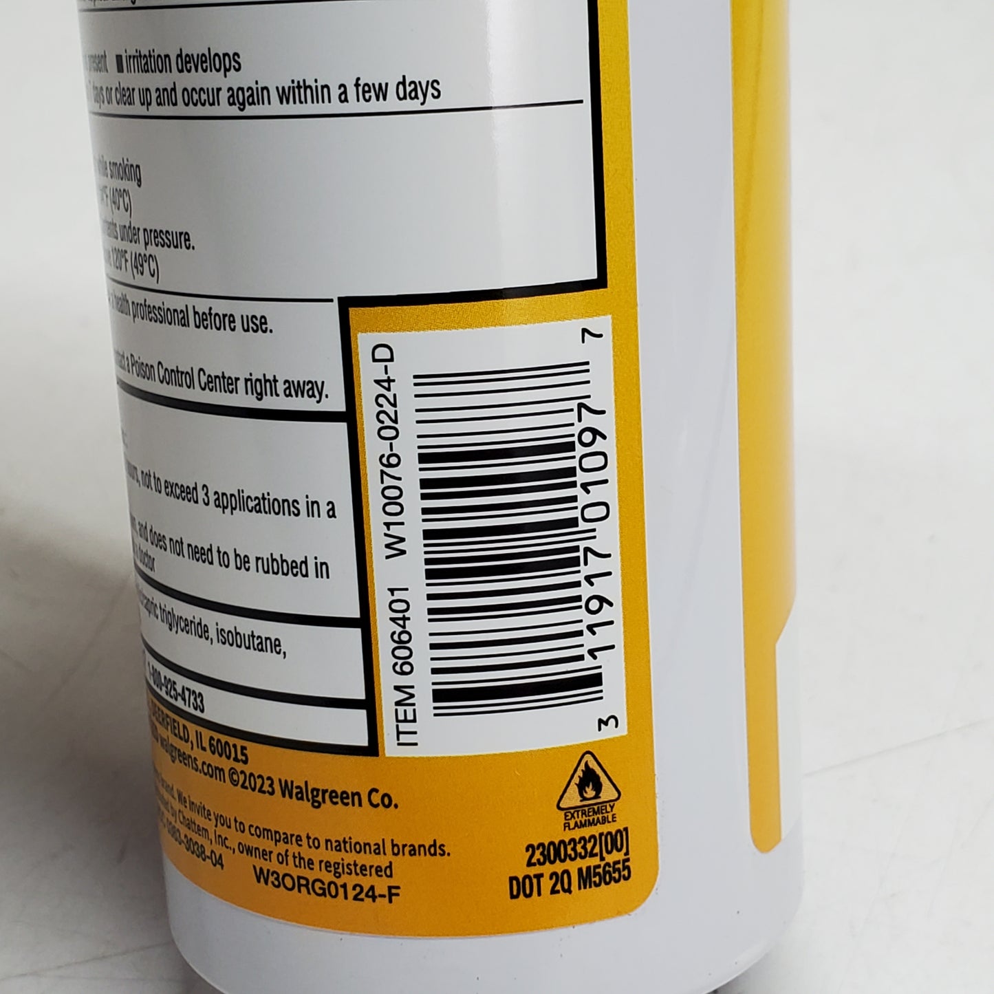 WALGREENS Pain Relieving Dry Spray + Lidocaine Topical Anesthetic 4 OZ BB 01/27