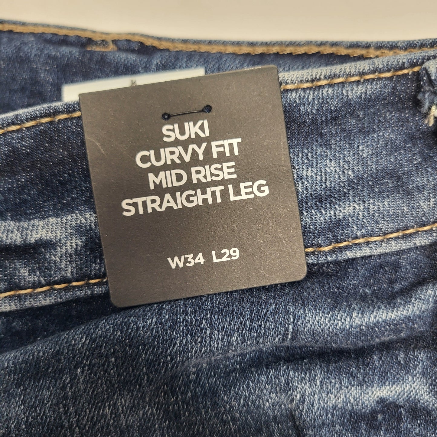 SILVER JEANS CO. Suki Curvy Fit Straight Leg Sz 34/29 Indigo L93413EAE389