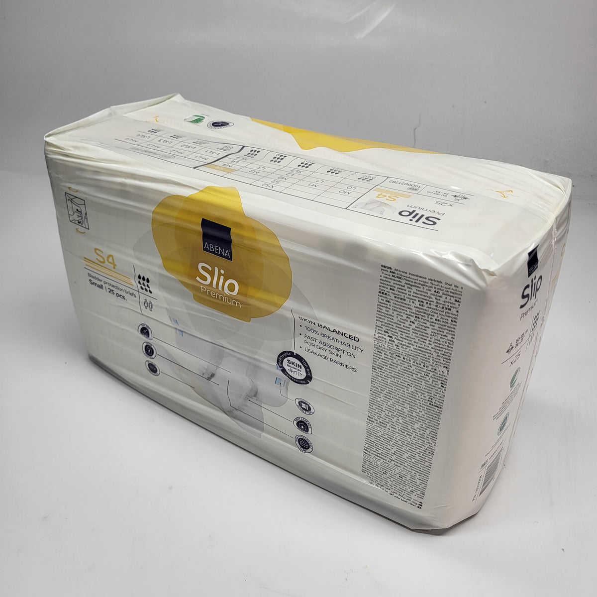 ABENA Slip Premium Level 4 Unisex Adult Diapers (25 Each) Small