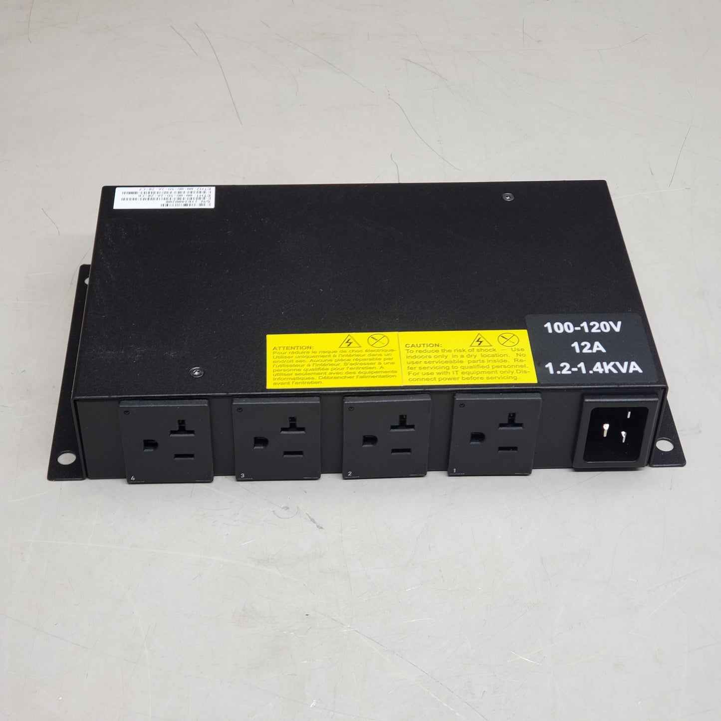 RARITAN Power Distribution Unit Rack Mount 120v 12a 4 Outlets PXO-2402R