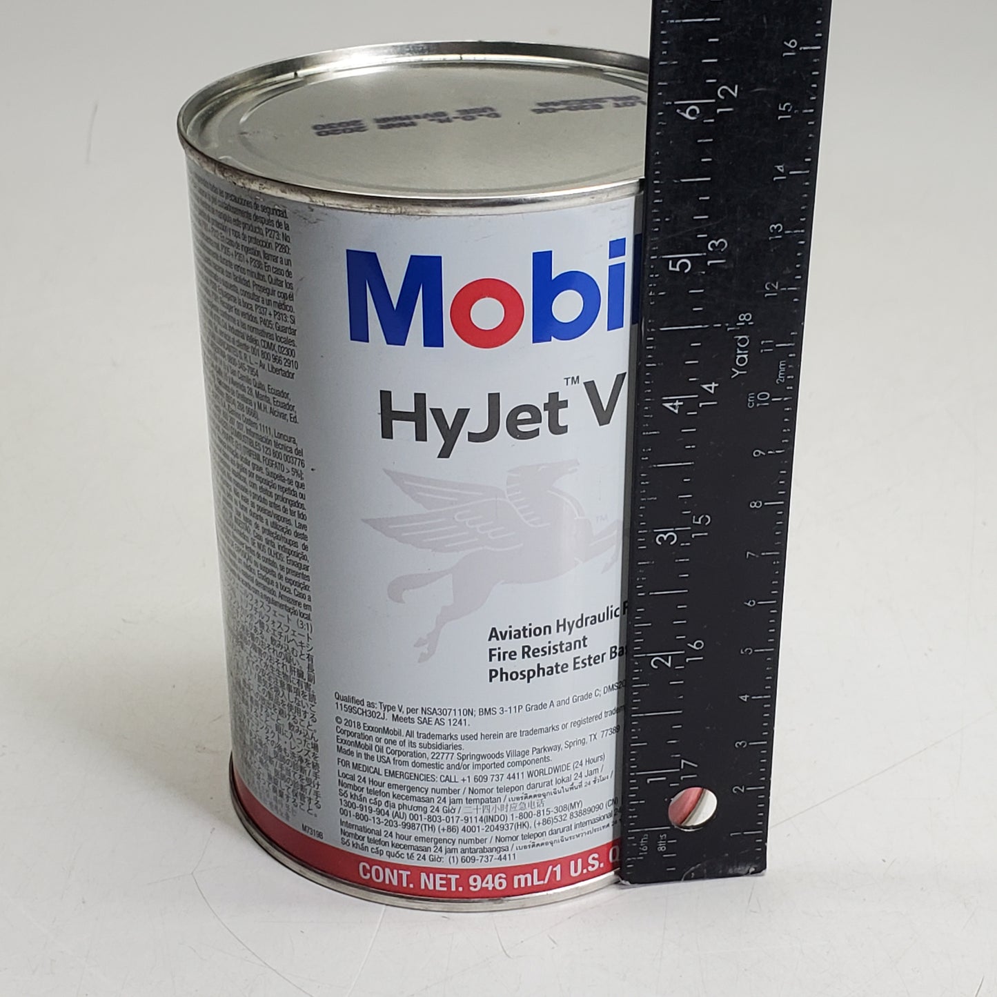 MOBIL Aviation Hydraulic Fluid Fire Resistant 1 Quart HYJET V BB 03/30