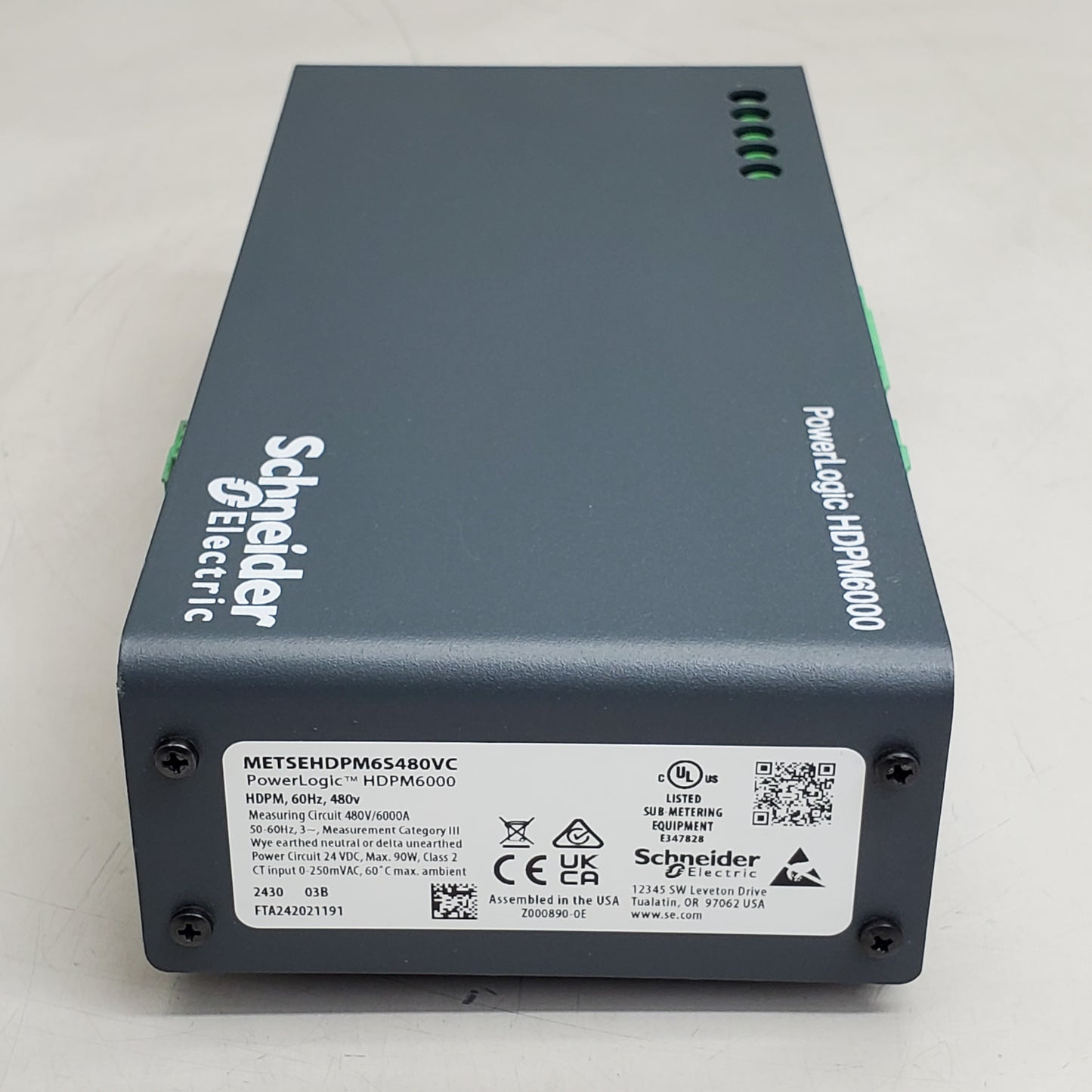 SCHNEIDER ELECTRIC PowerLogic Head Unit 50/60Hz 480V HDPM6000 METSEHDPM6S480VC