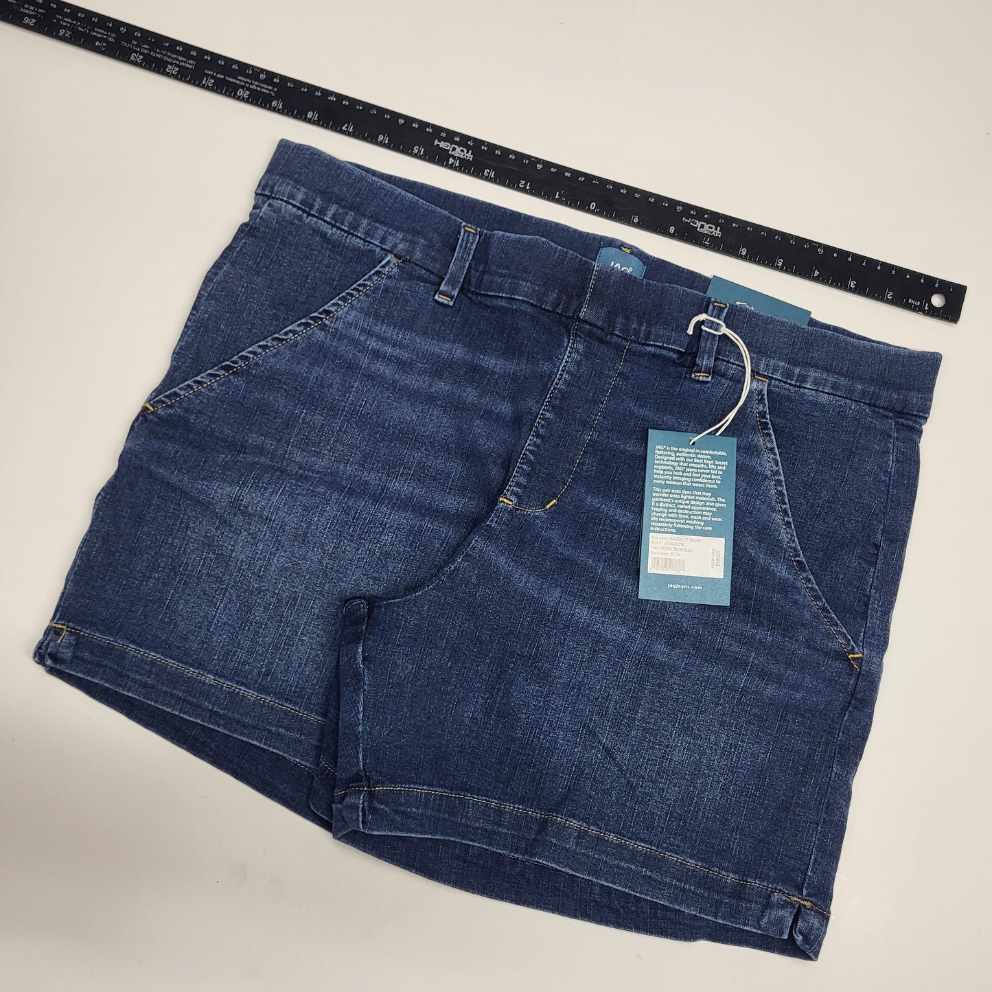 JAG Maddie Mid Rise Pull-On Short Womens Sz 16/5 Coral Blue J5105AU214