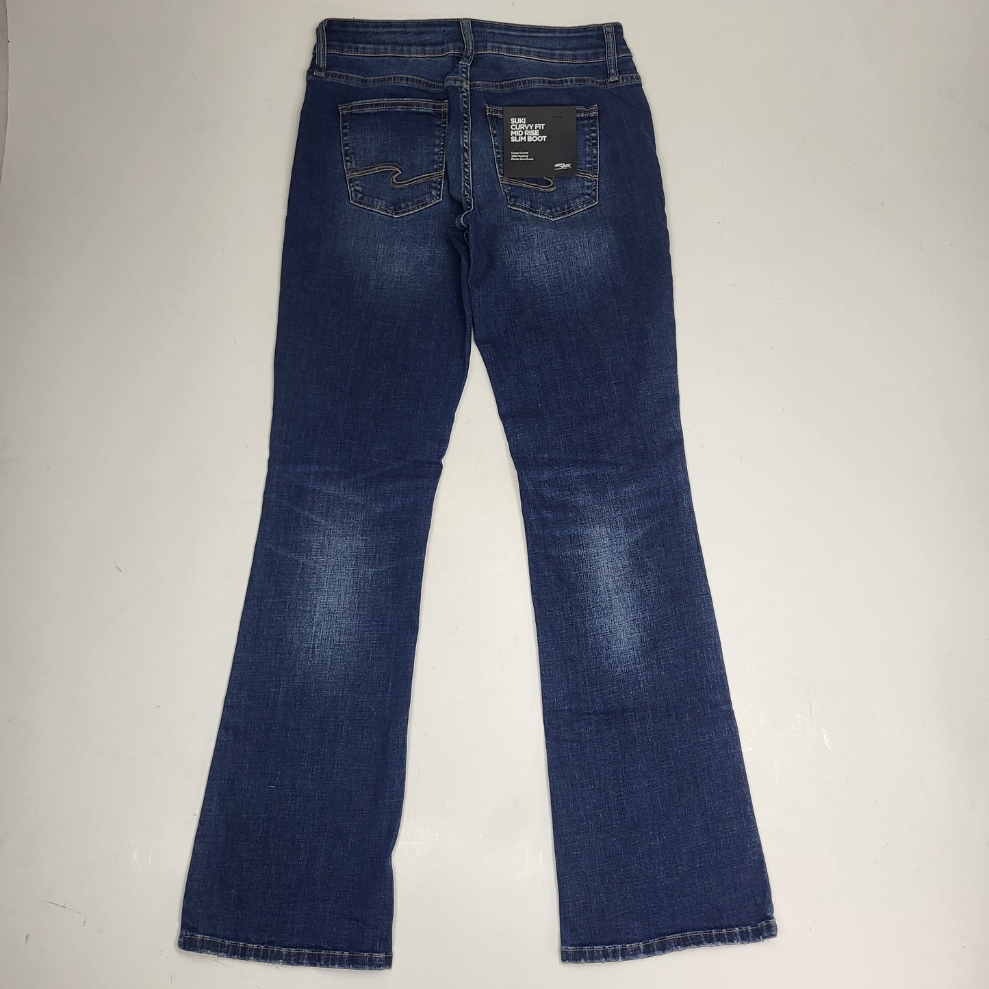 SILVER JEANS CO. Suki Curvy Fit Mid Rise Slim Boot Sz 29/33 Indigo L93616SDK424