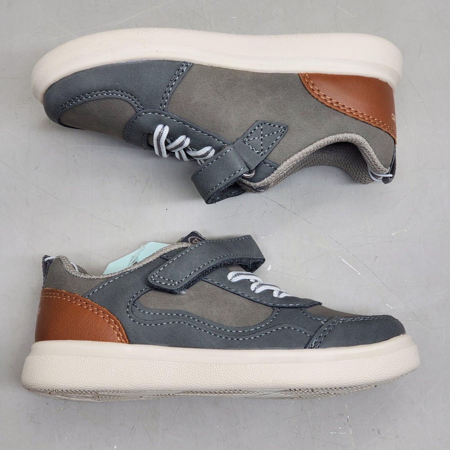 STRIDE RITE 360 Nate Dress Sneaker Shoes Kids SZ 6M Grey KB032101