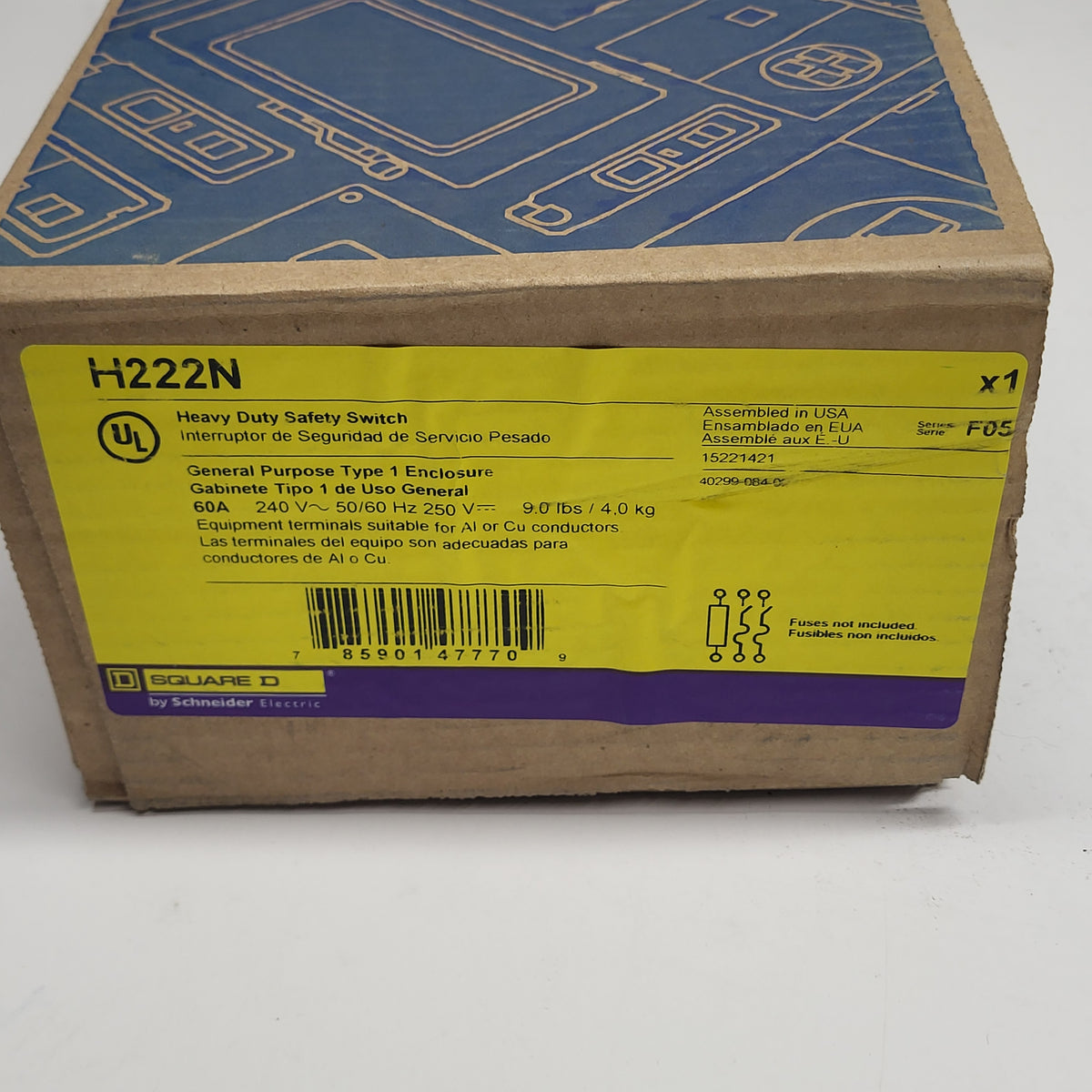 SCHNEIDER ELECTRIC SQUARED  Heavy Duty Safety Switch General Purpose H222N