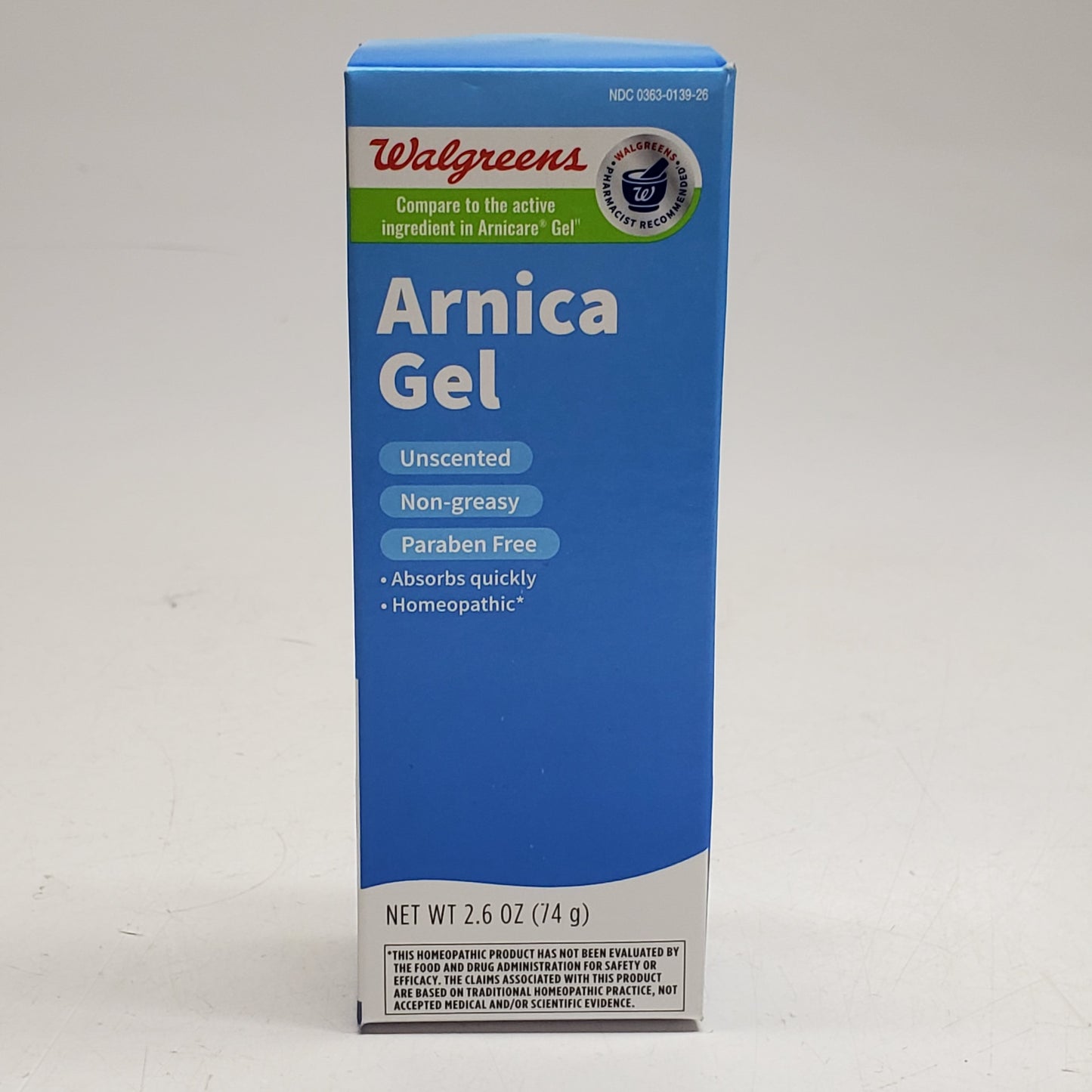 WALGREENS Anica Gel Relieve Muscle Pain, Swelling & Bruising 2.6 OZ BB 03/27