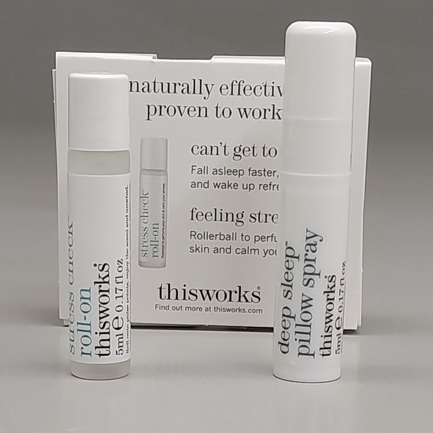 ZA@ THIS WORKS Dream Team (12-PK) Deep Sleep Pillow Spray & Stress Check Roll-On (2x5 ml) (New) D