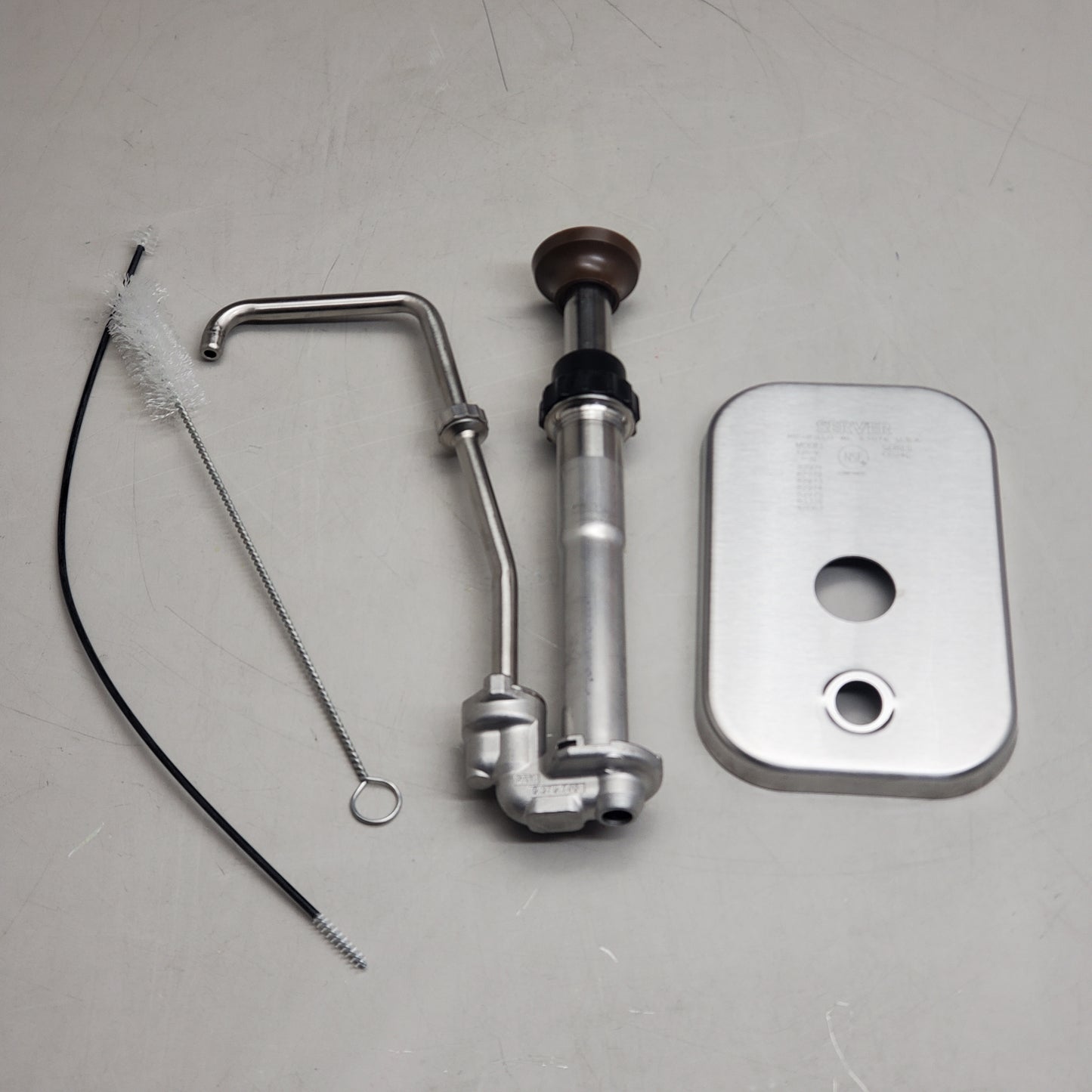 SERVER Stainless Steel Pump Assembly Coffee Starbucks CBS W/ Lid 10" FP-V 10D24C