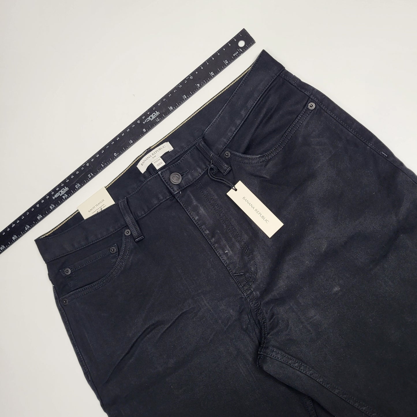 BANANA REPUBLIC Banana Republic Slim Traveler Pants Slim Mild Rise Men's Sz 33 Black