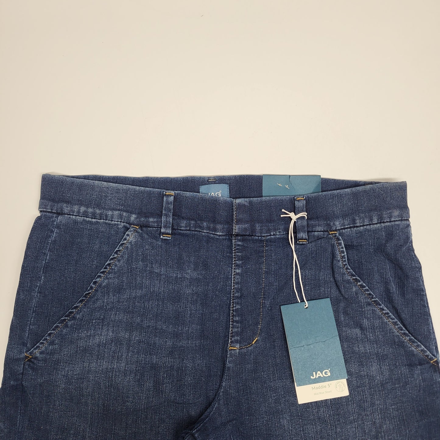 JAG Maddie Mid Rise Pull-On Short Womens Sz 12/5 Coral Blue J5105AU214