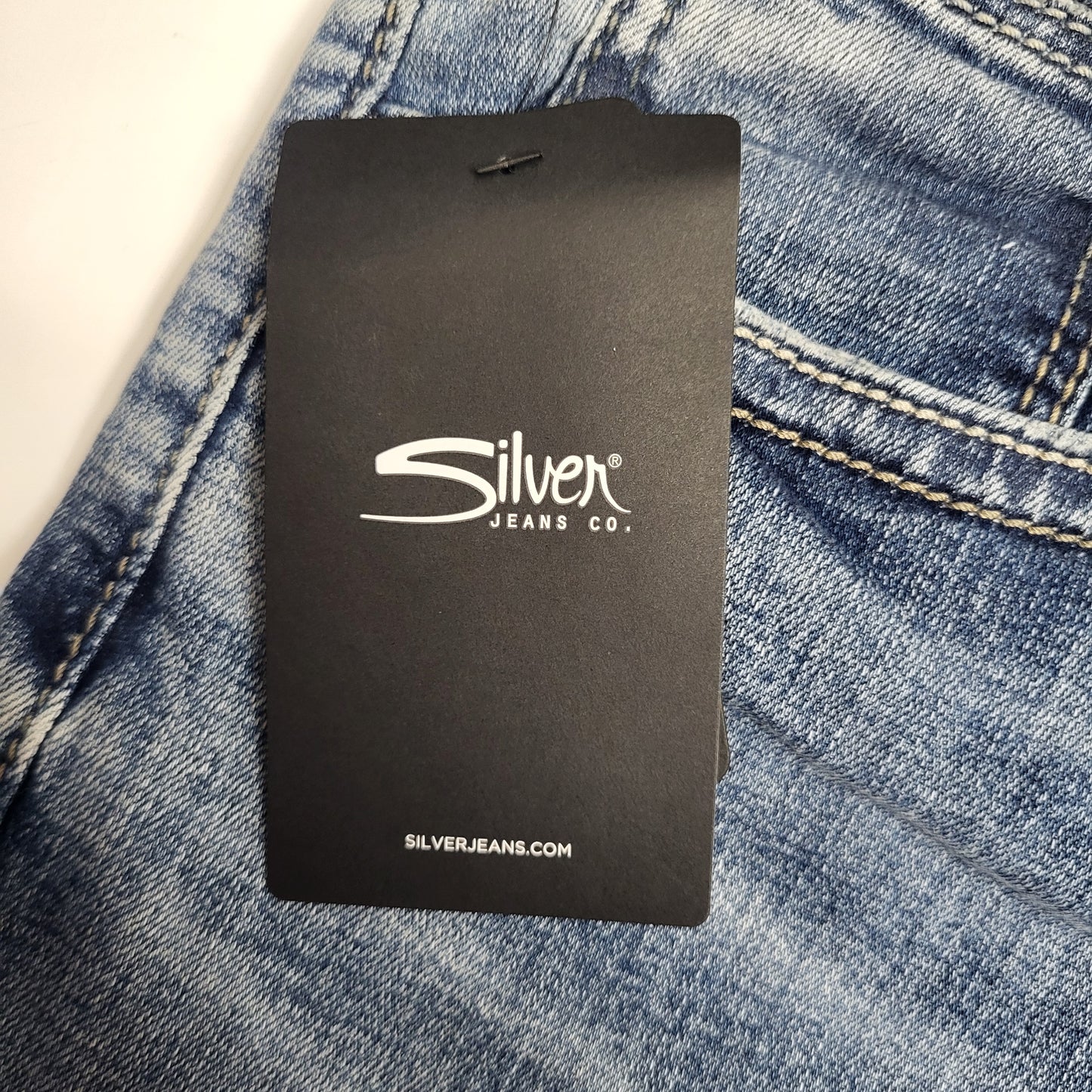 SILVER JEANS CO. Zac Relaxed Fit Straight Leg Sz 33/34 Indigo M42404EDK267