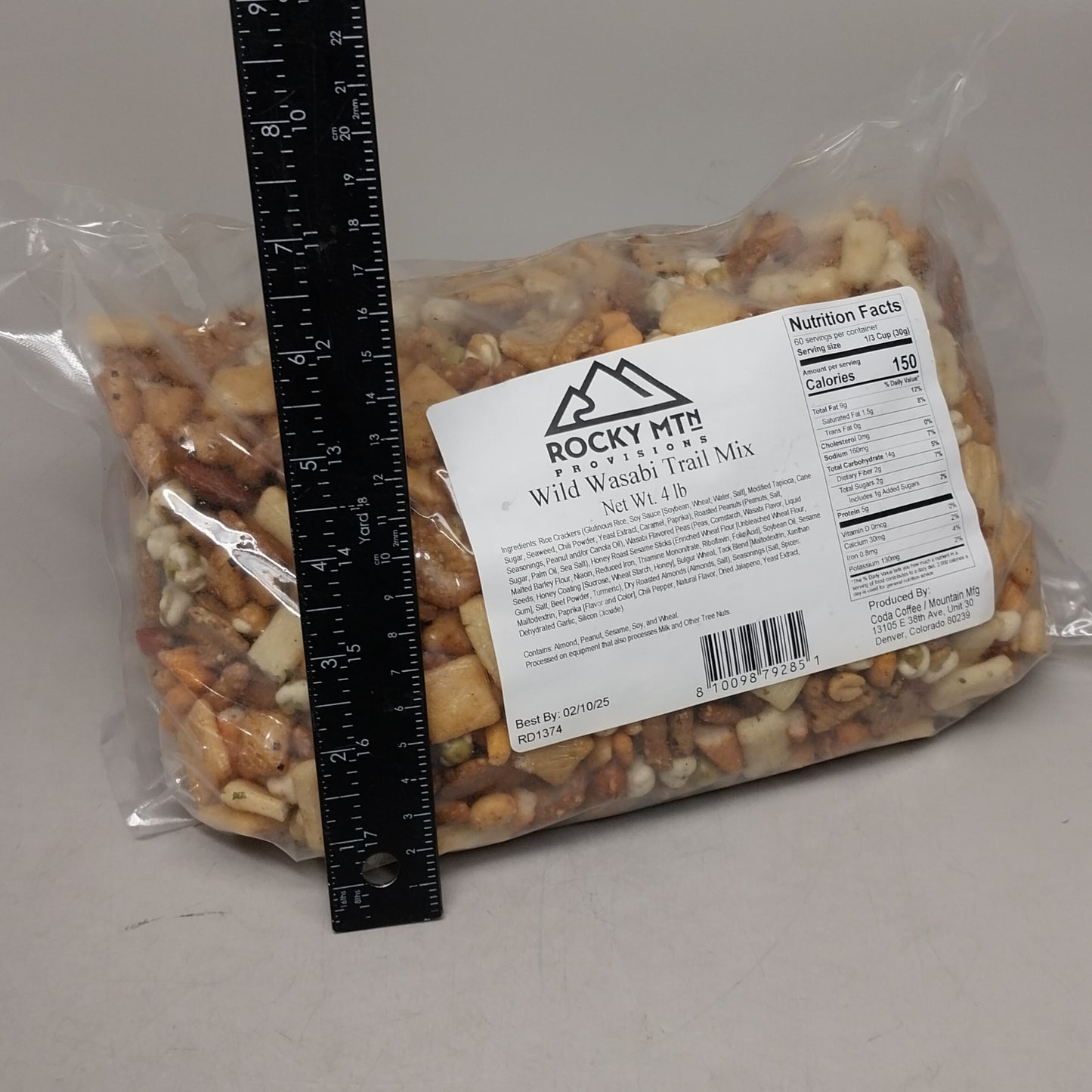 ROCKY MTN Provisions 4.2 lbs. Bag of Wild Wasabi Trail Mix BB: 02/10/2025