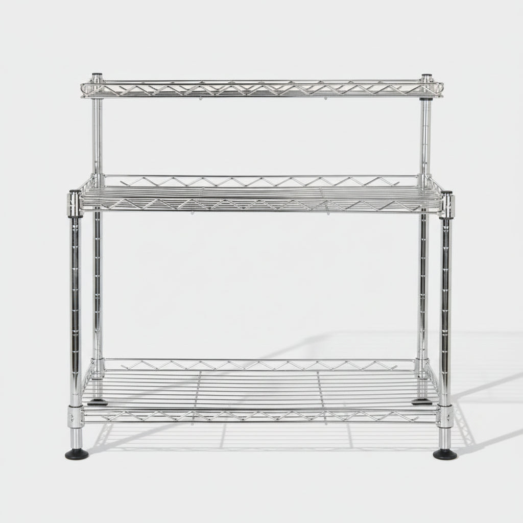 SAFAVIEH Space Saving Counter Top Marcel Mini Rack 17x17X12 Chrome HAC1010A