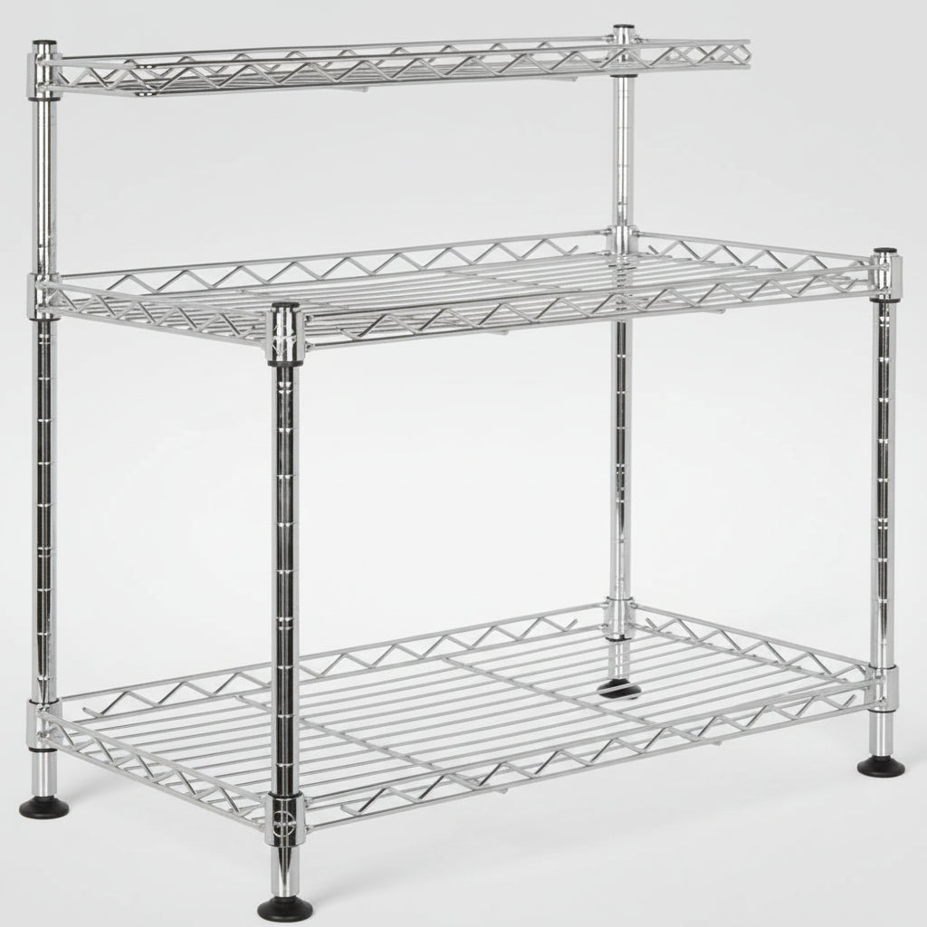 SAFAVIEH Space Saving Counter Top Marcel Mini Rack 17x17X12 Chrome HAC1010A