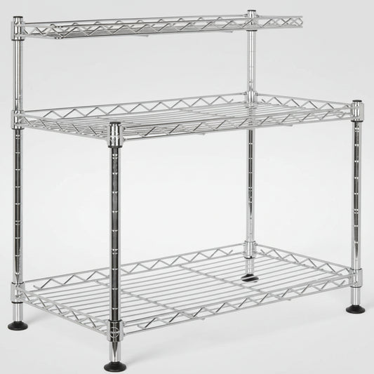 SAFAVIEH Space Saving Counter Top Marcel Mini Rack 17x17X12 Chrome HAC1010A