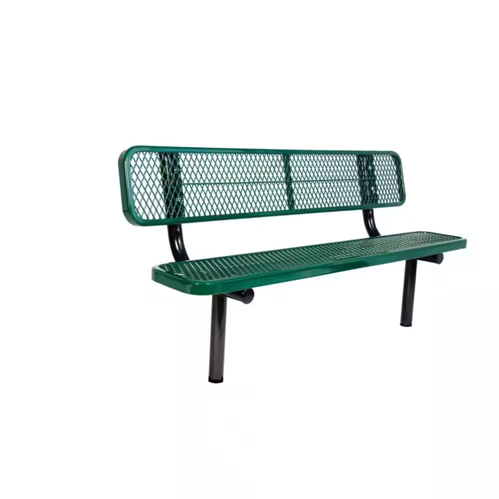ULTRASITE (2 PACK) Heavy Duty in Ground Park Benches 6' Green