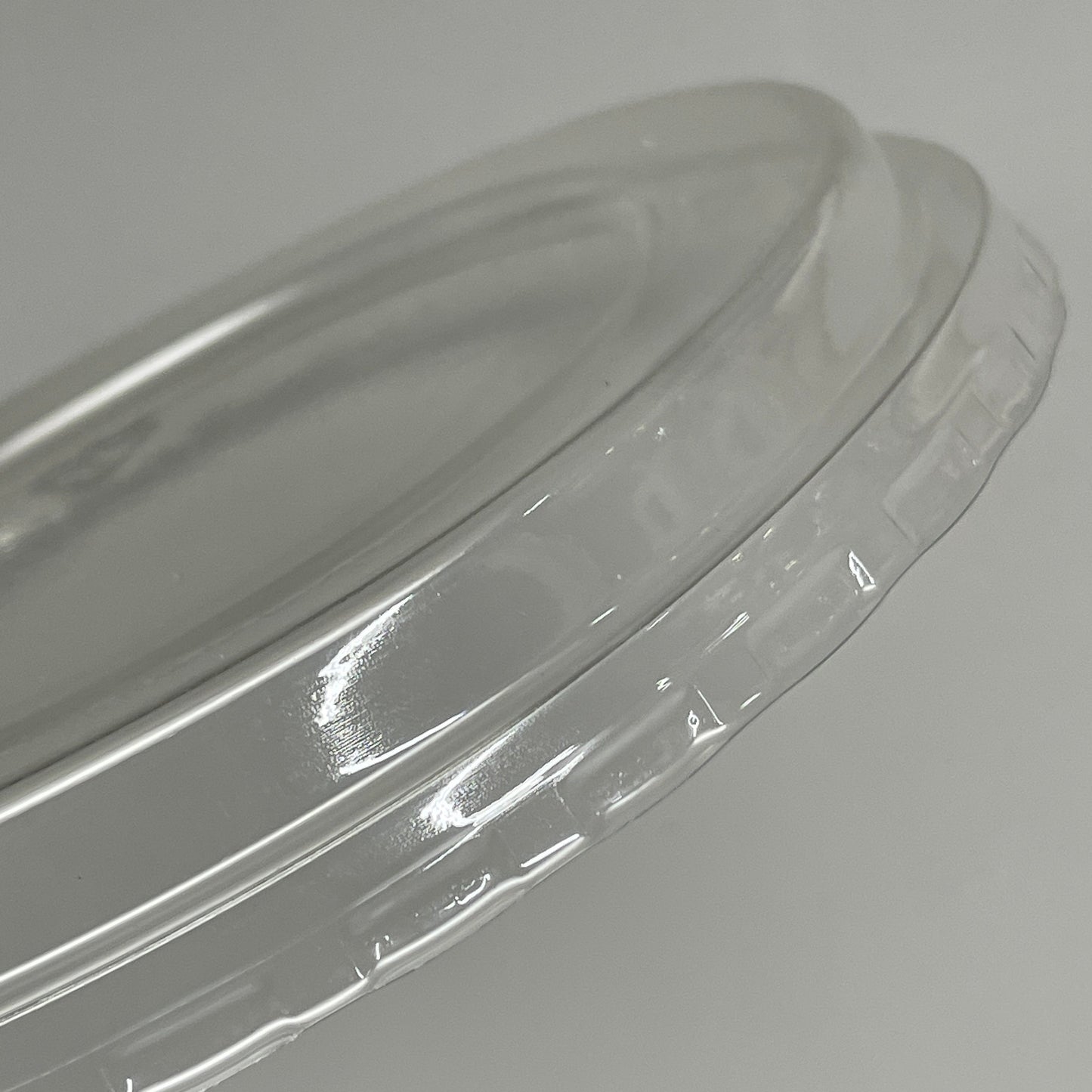 ZA@ YOURGREEN2GO PET (250 LIDS) Plastic Lids 7.5" Round Clear YG2G-RL1775-PET C