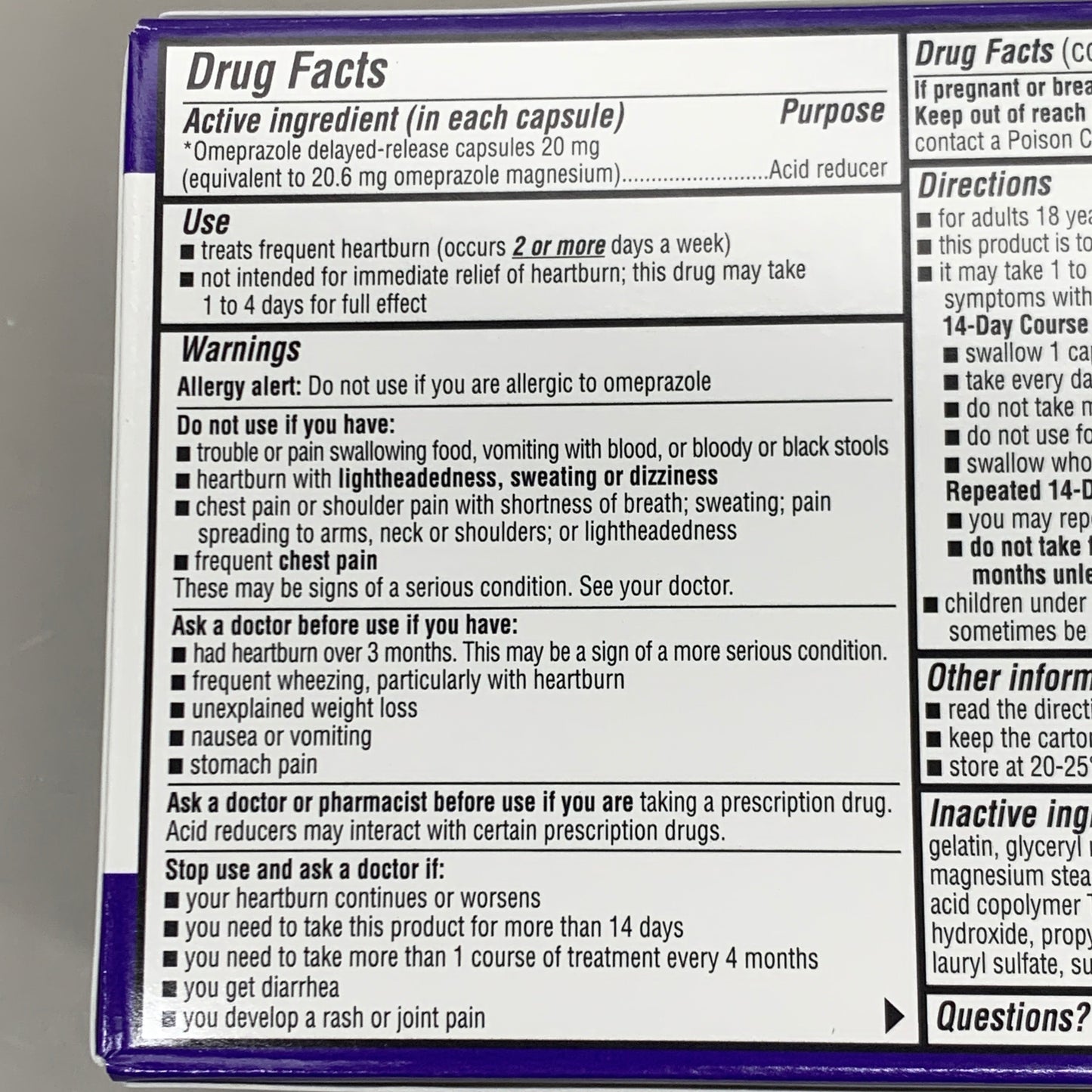 ZA@ DR.REDDY'S 6 BOXES! (18 Bottles) Omeprazole 20 mg Acid Reducer 756 CAPSULES (AS-IS) D