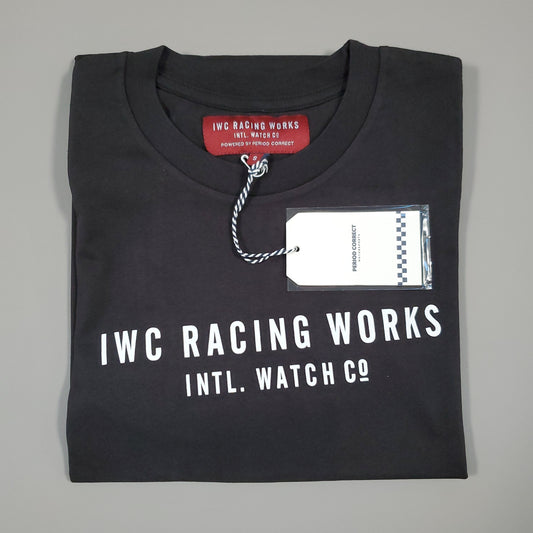 PERIOD CORRECT IWC Racing Works INTL. Watch Co Shirt Unisex Sz S Black (New)