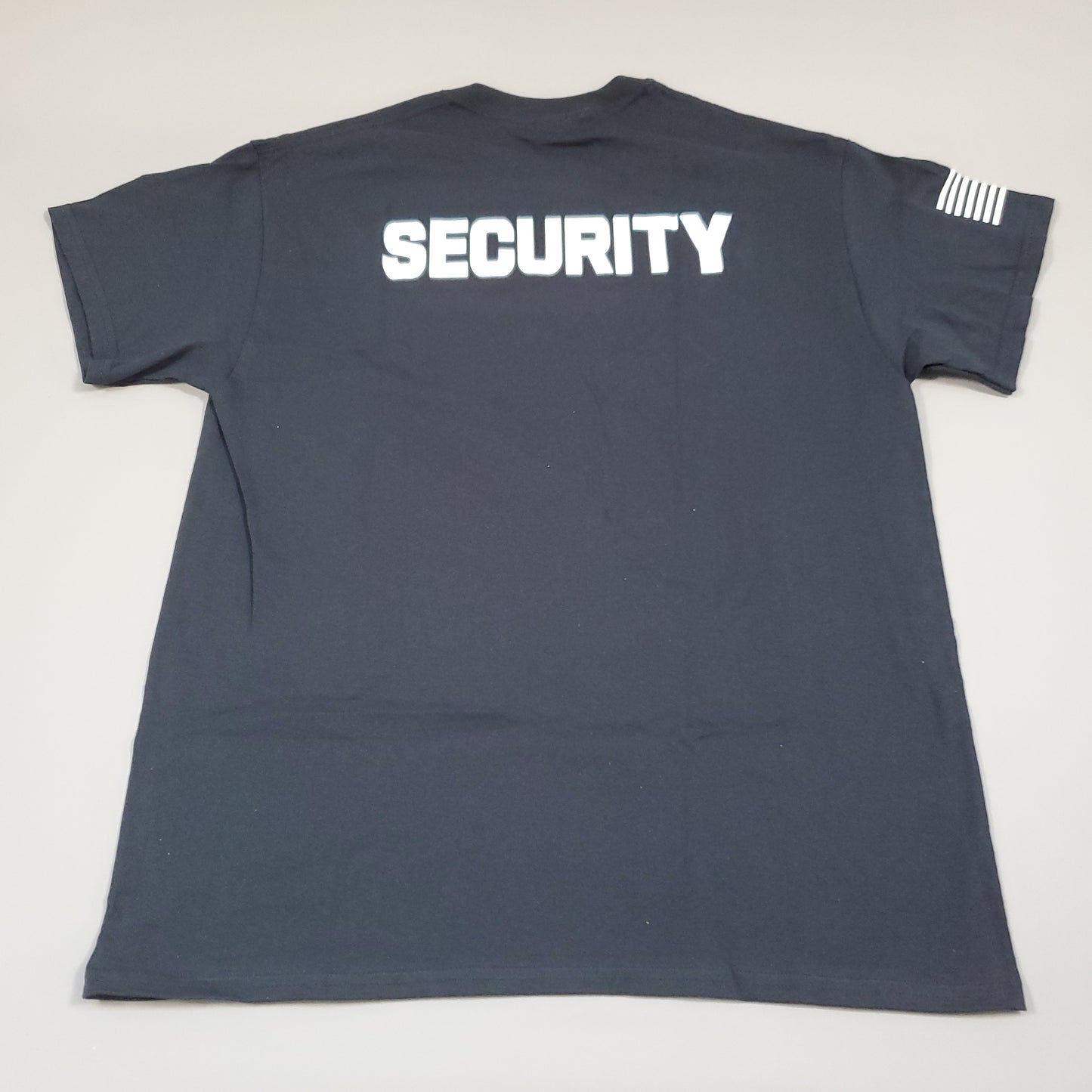SECURITY GUARD Shirt Event Staff Two-Sided Polo T-Shirt Unisex Sz L Black (New)