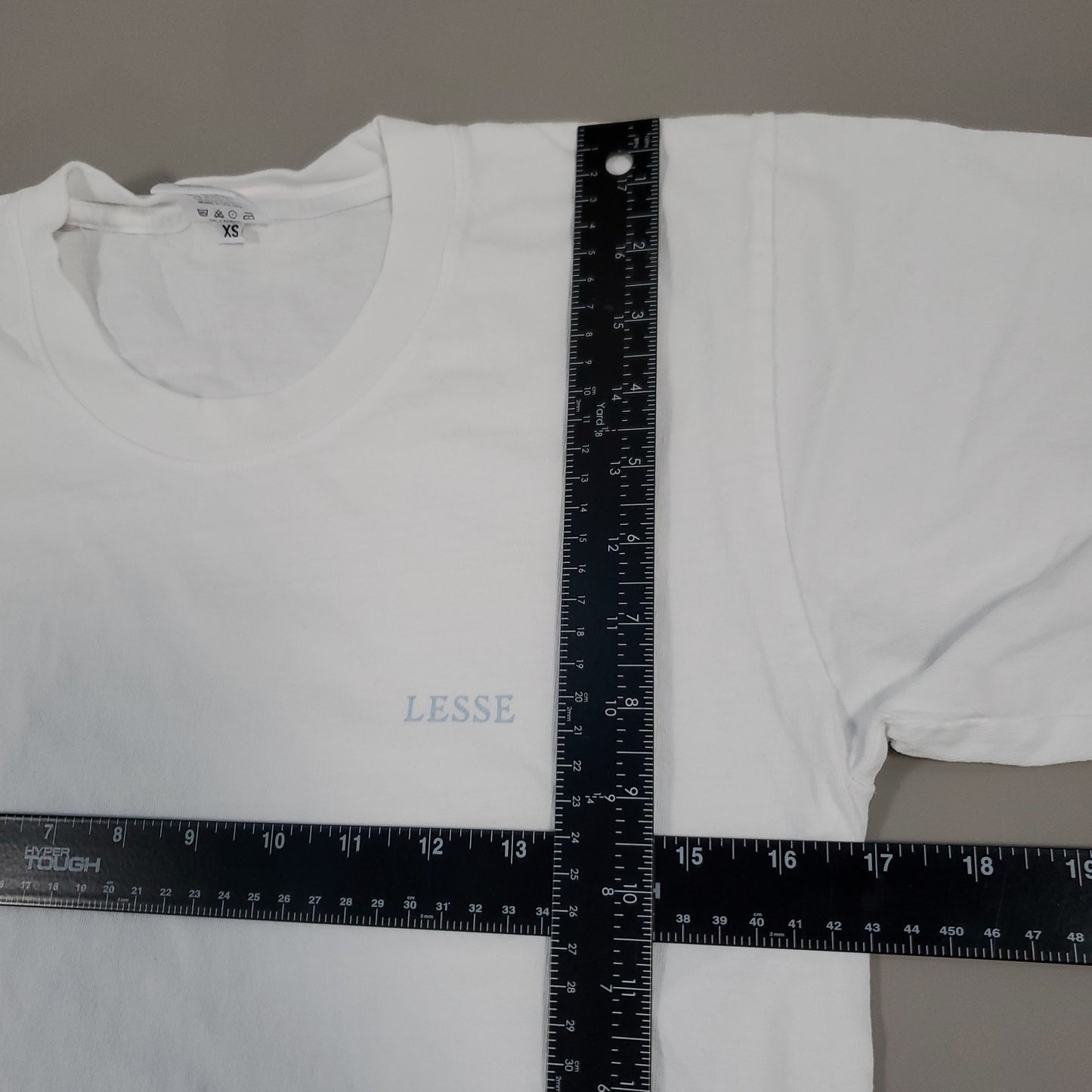 LESSE by Everybody World Tee Shirt Unisex Sz XS White (New Other)